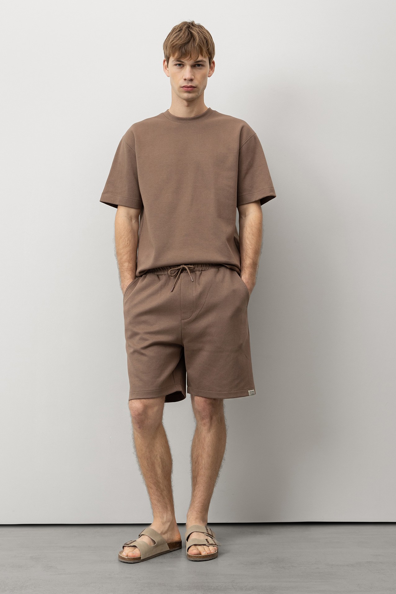 Taupe Jogger Shorts