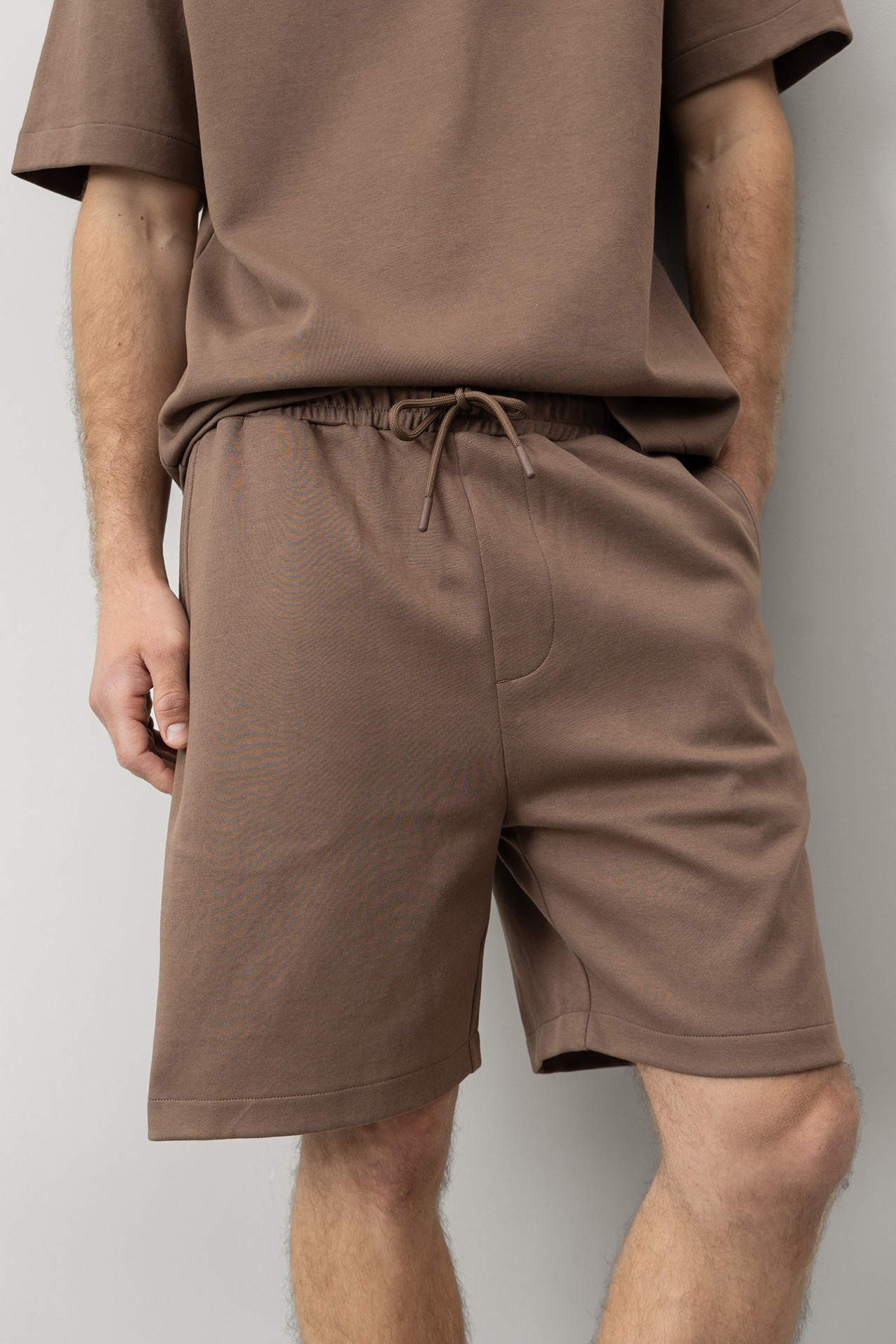 Taupe Jogger Shorts