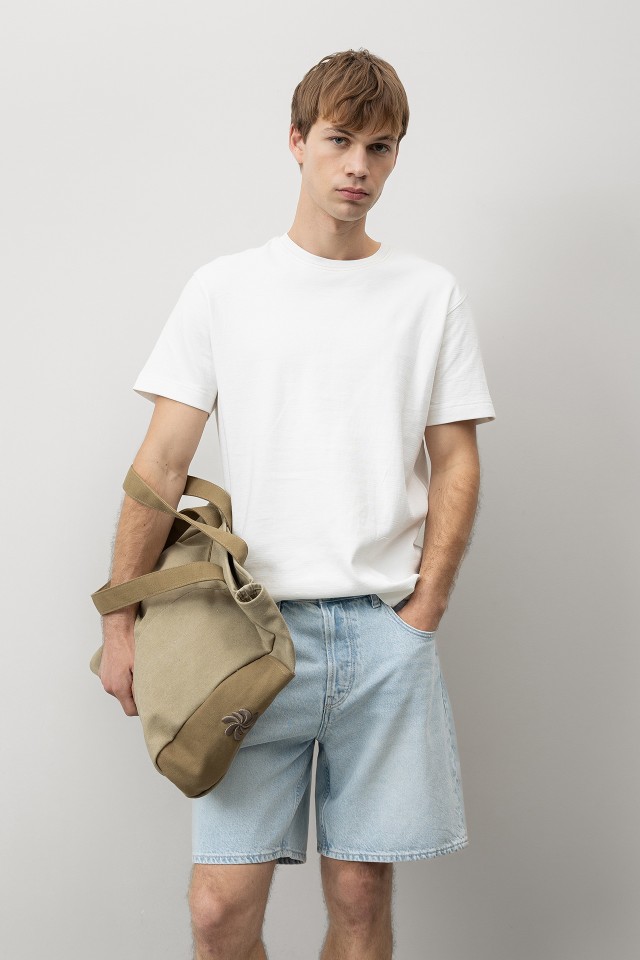 Beige Minimal Regular T-shirt
