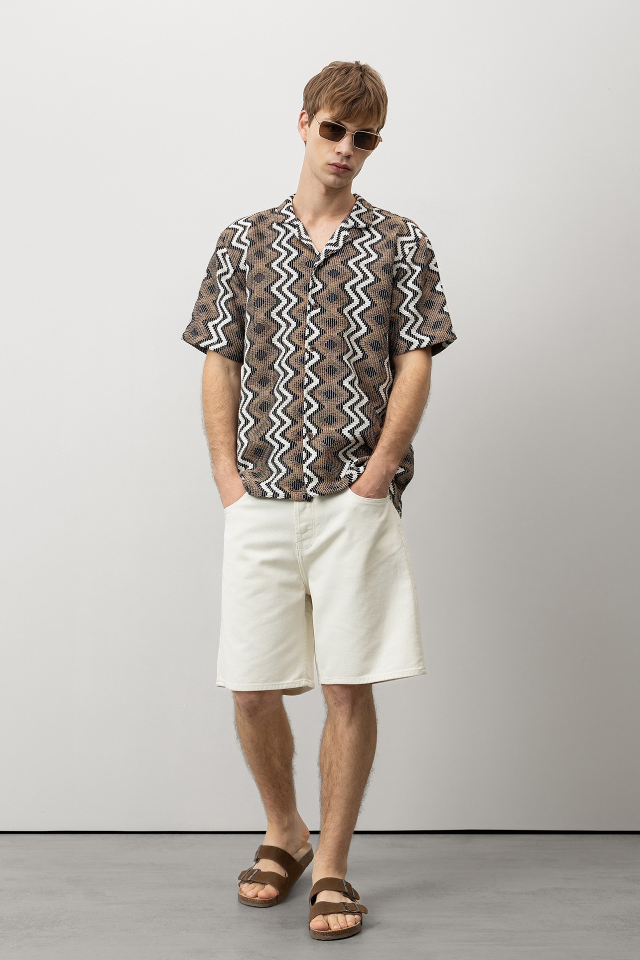 White Baggy Fit Shorts