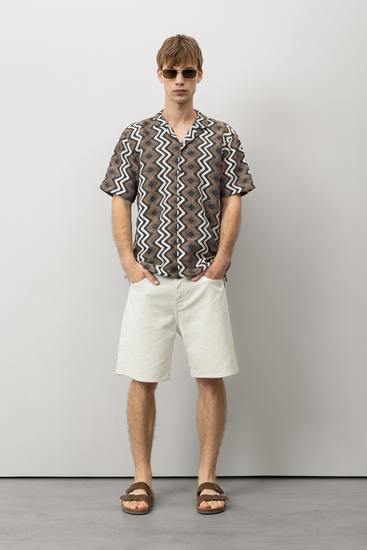 White Baggy Fit Shorts