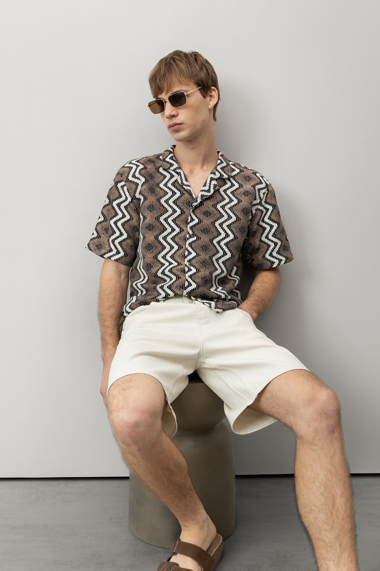 White Baggy Fit Shorts