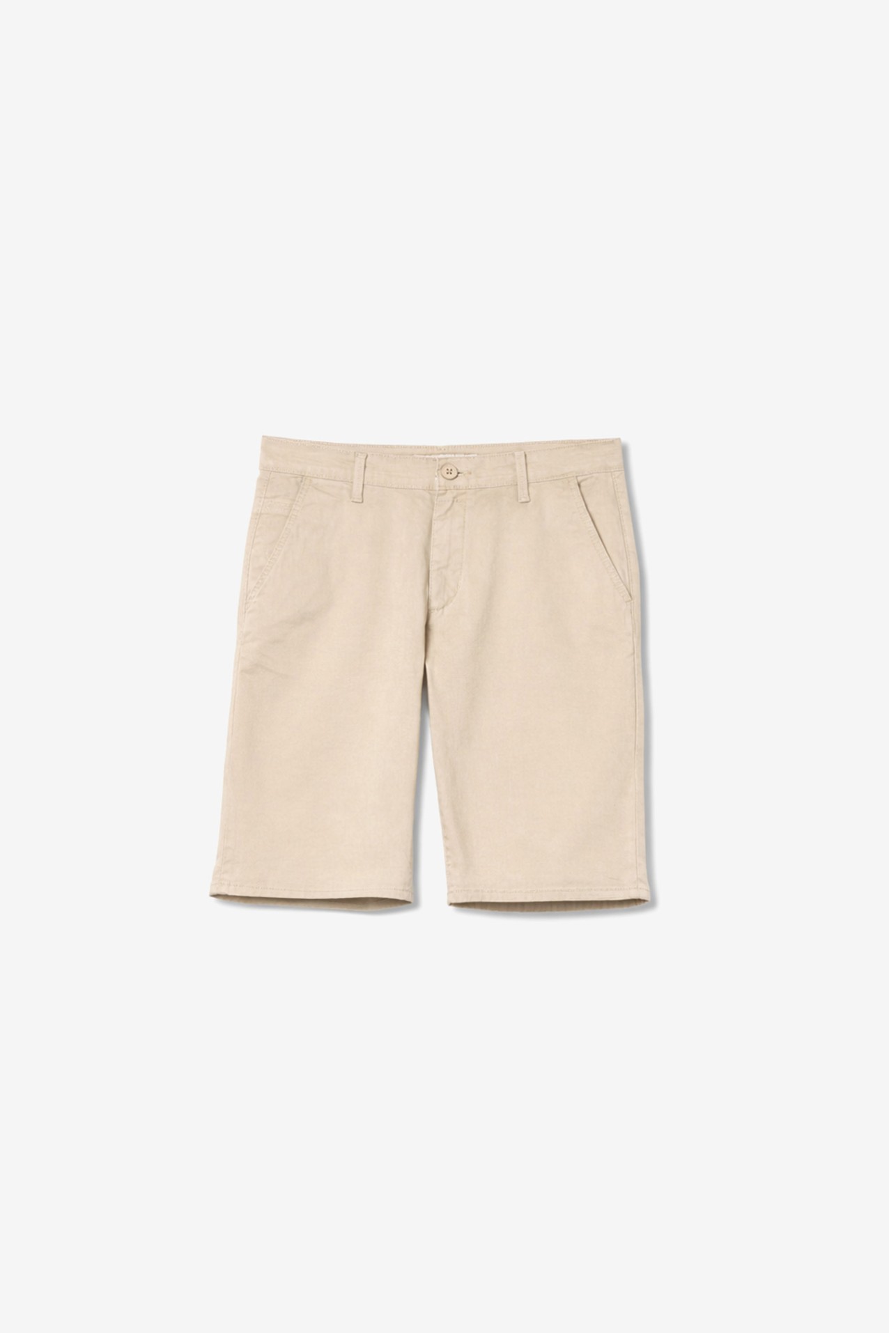 Beige Comfort Fit Shorts