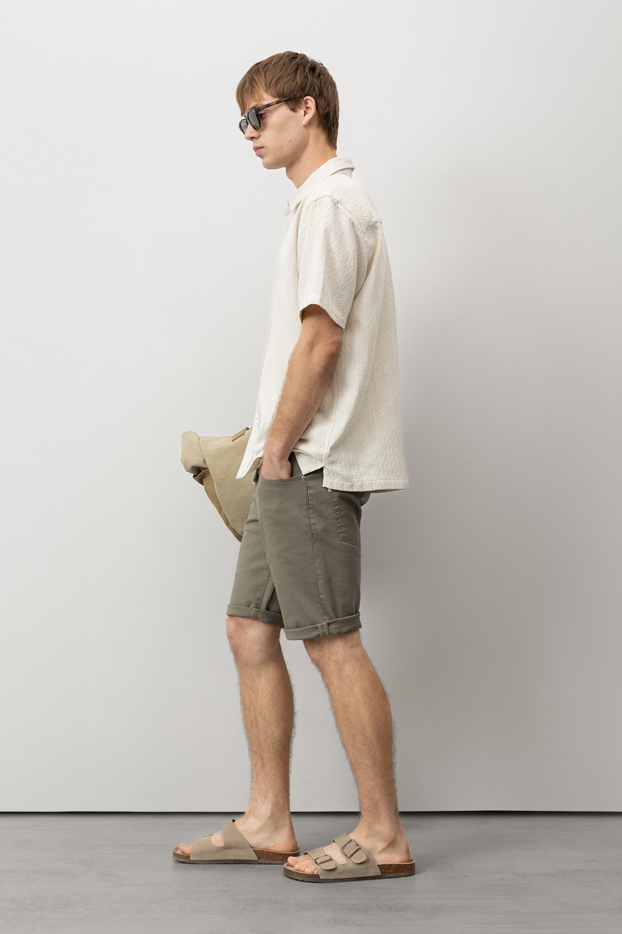 Khaki Slim Comfort Shorts