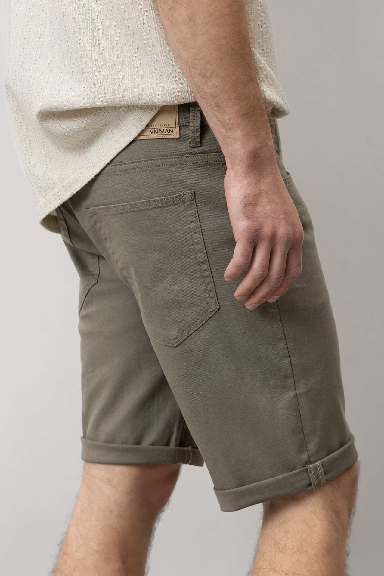 Khaki Slim Comfort Shorts
