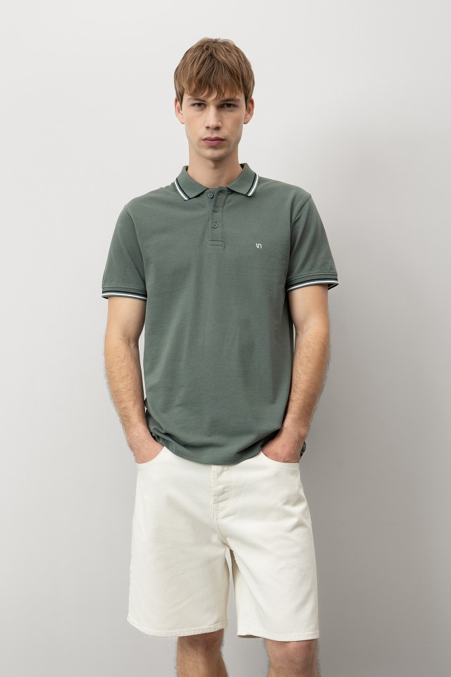 Green Regular Fit Polo