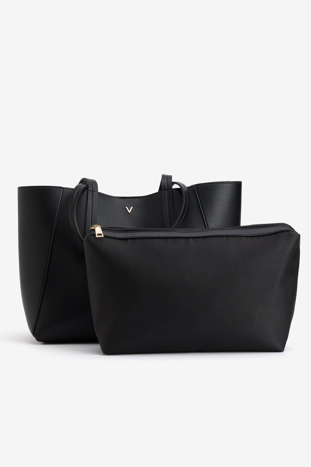 Black Wide Tote Bag Black Wide Tote Bag