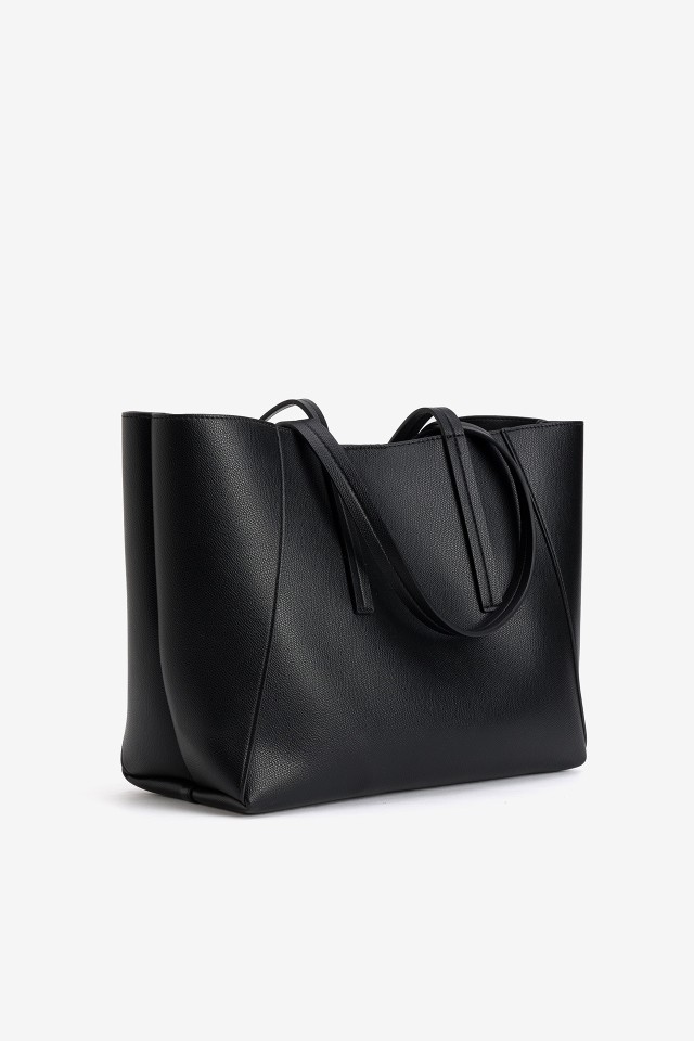 Black Wide Tote Bag Black Wide Tote Bag