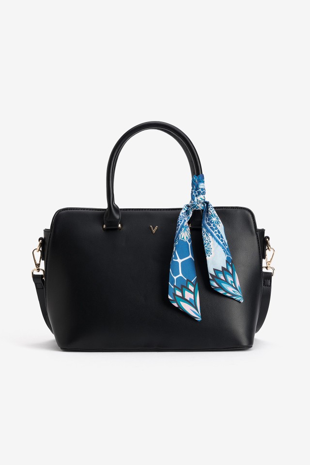 Black Structured Bag Scarf