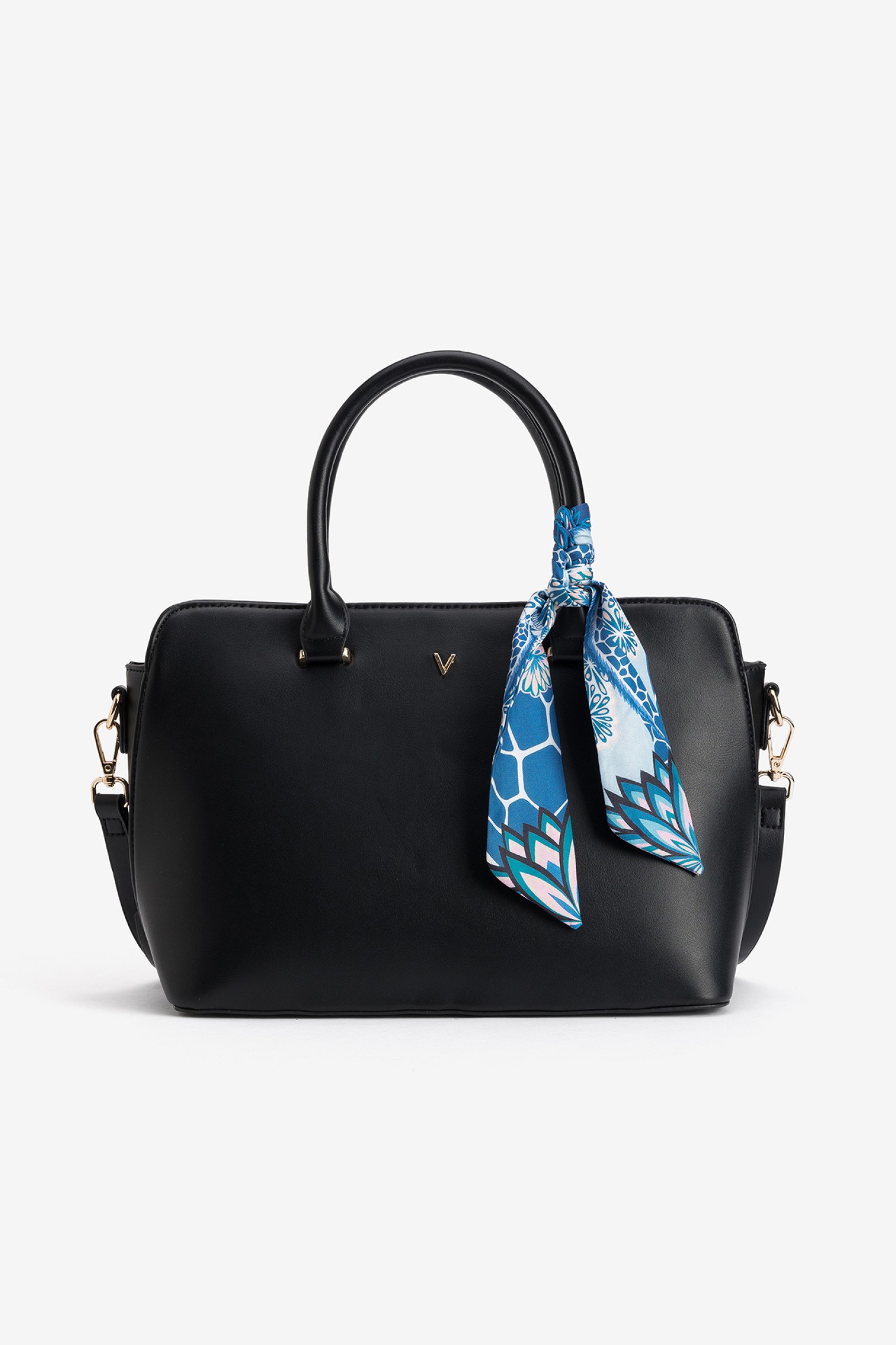 Black Structured Bag Scarf
