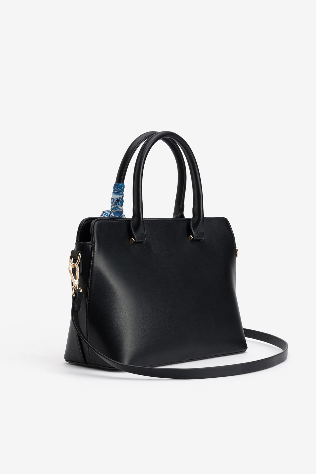 Black Structured Bag Scarf