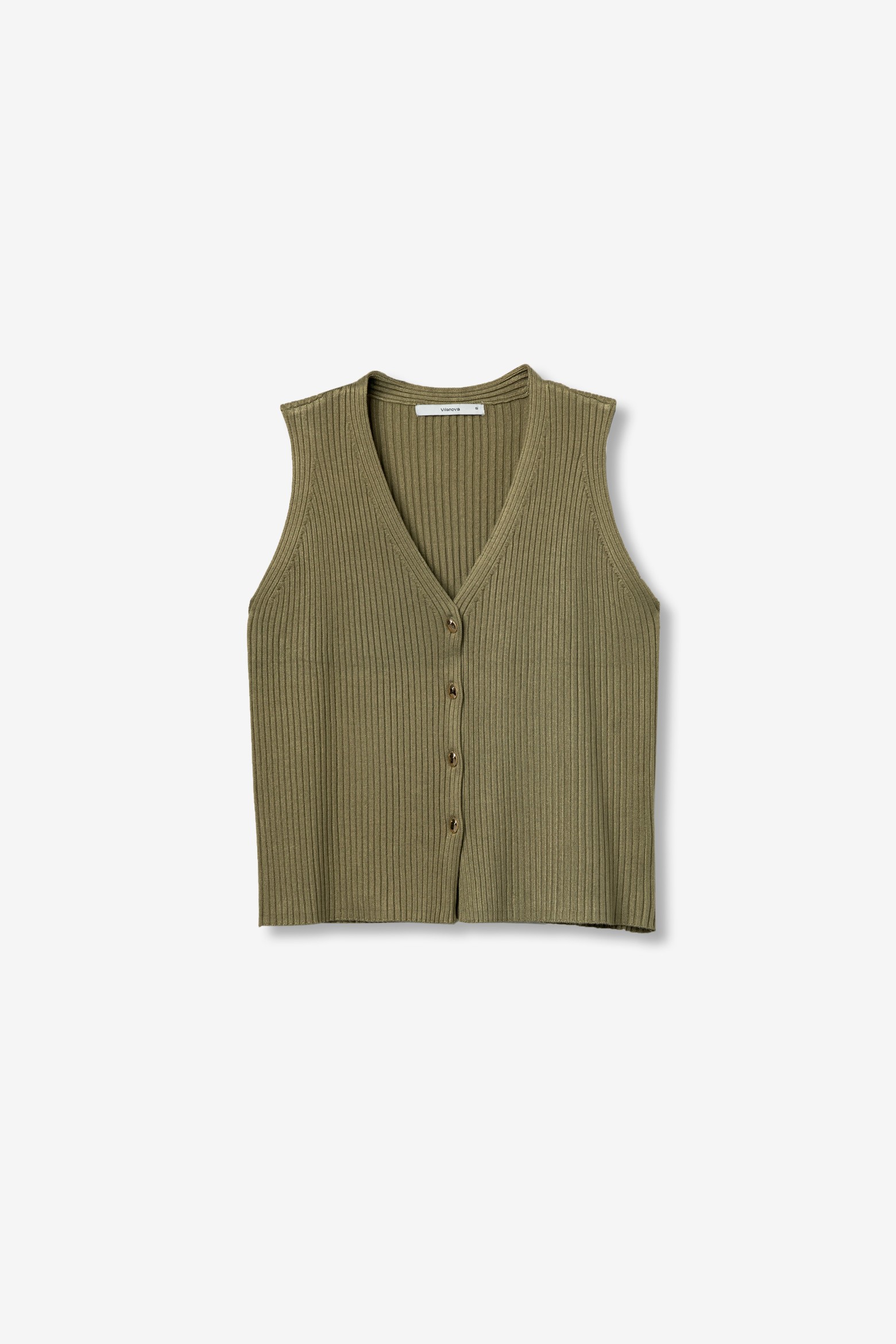 Slim Green Knitted Vest