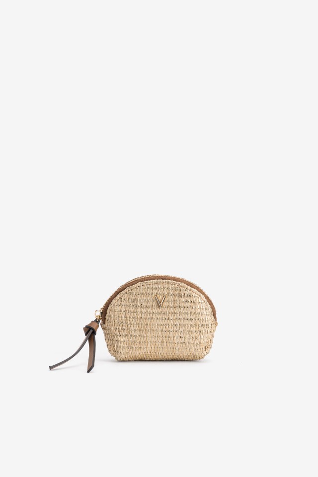 Porta-moedas dourado compacto