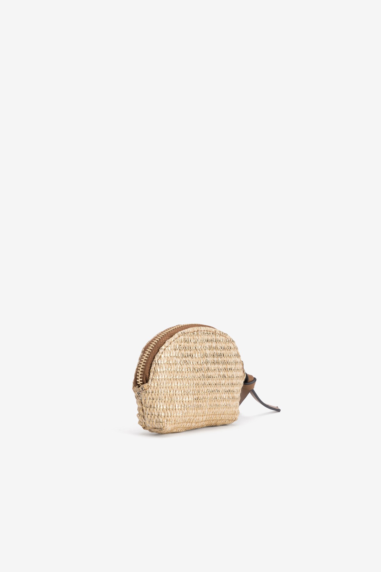 Porta-moedas dourado compacto