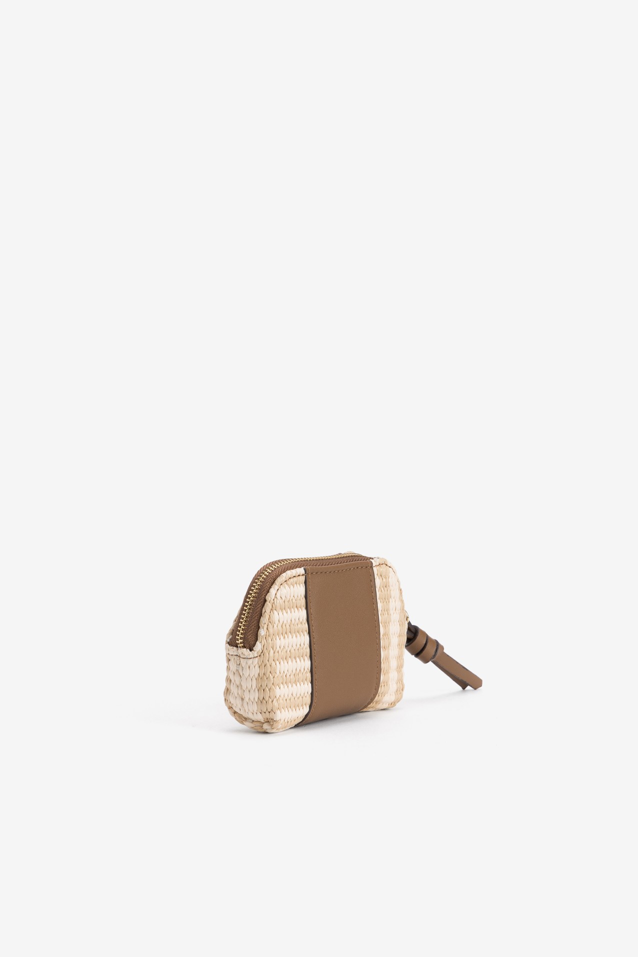 Brown Textured Coin Purse