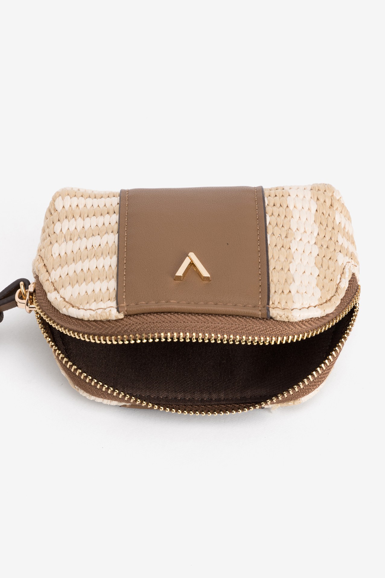 Brown Textured Coin Purse