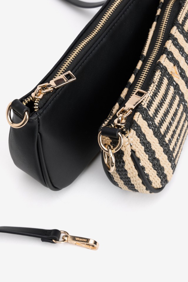 Black Wallet Crossbody Duo Black Wallet Crossbody Duo