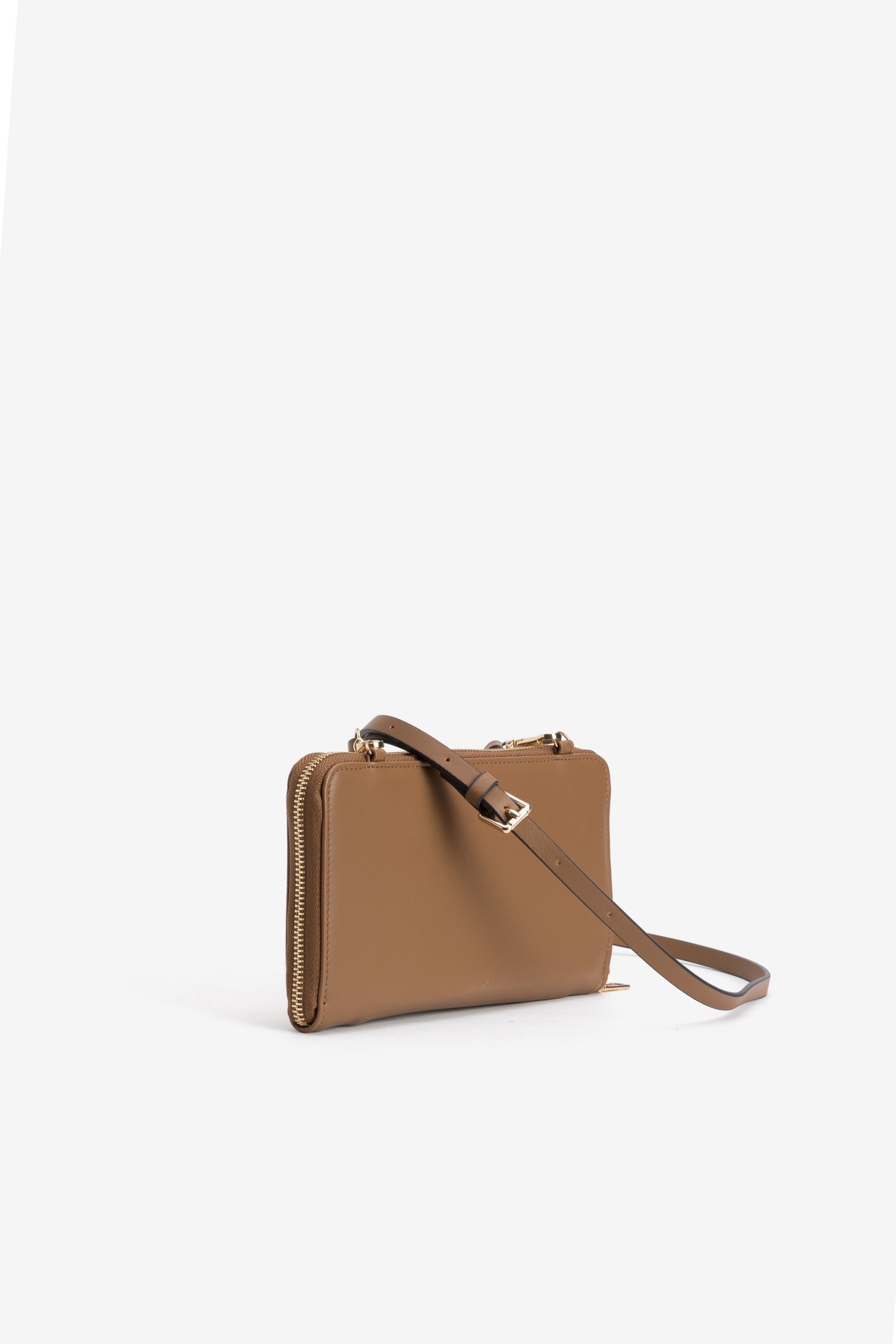 Porta-moedas camel casual chic