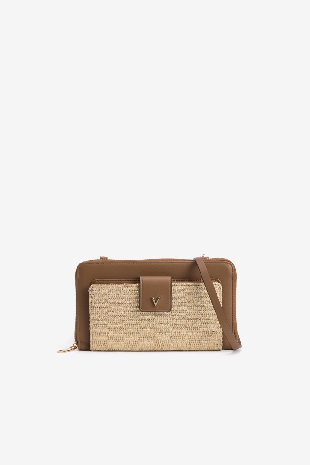 Porta-moedas camel casual chic
