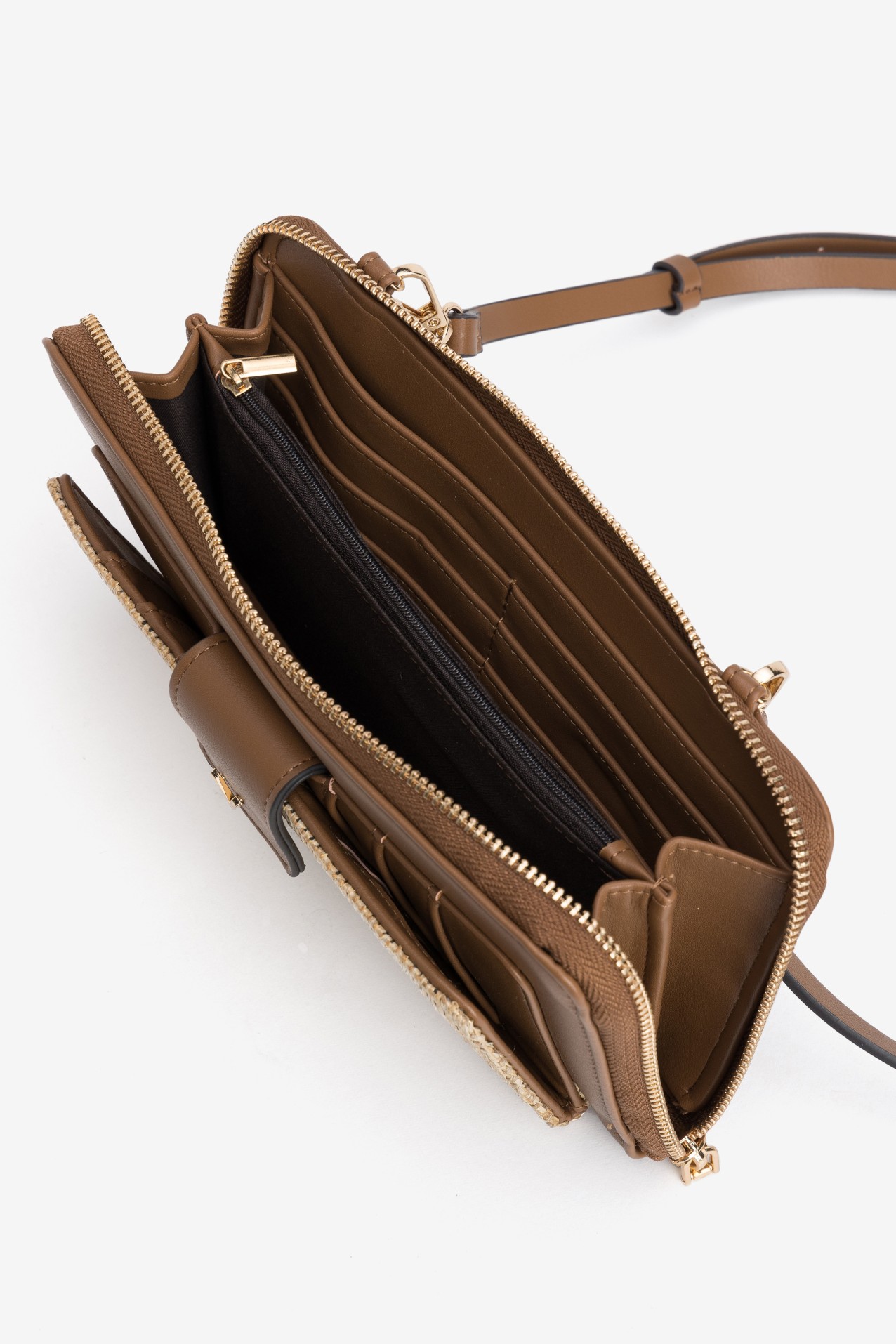 Porta-moedas camel casual chic