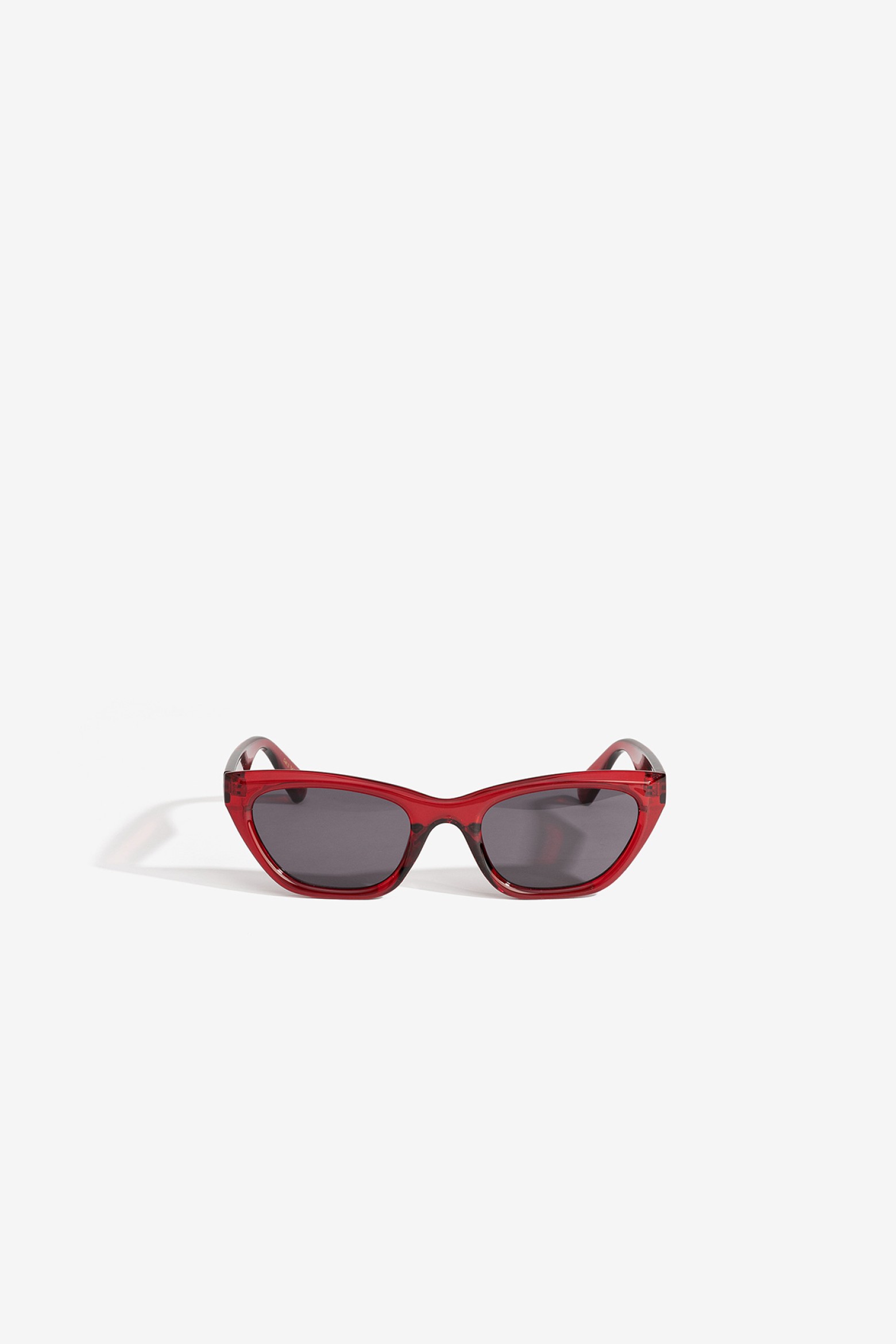 Translucent Red Retro Sunglasses