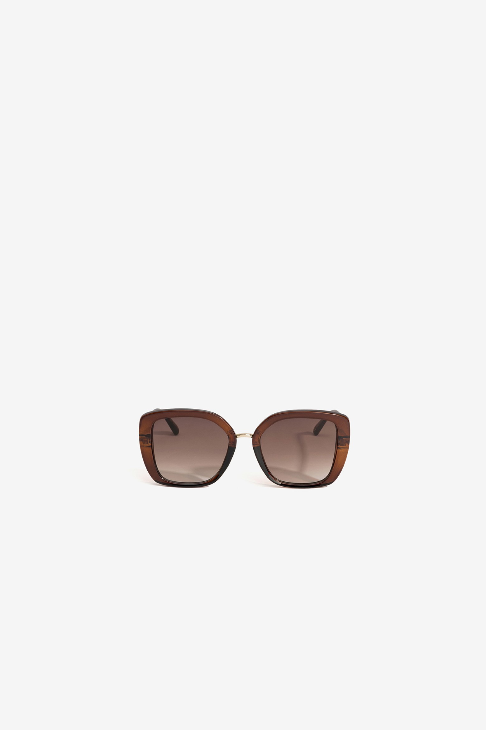 Brown Translucent Frame Sunglasses