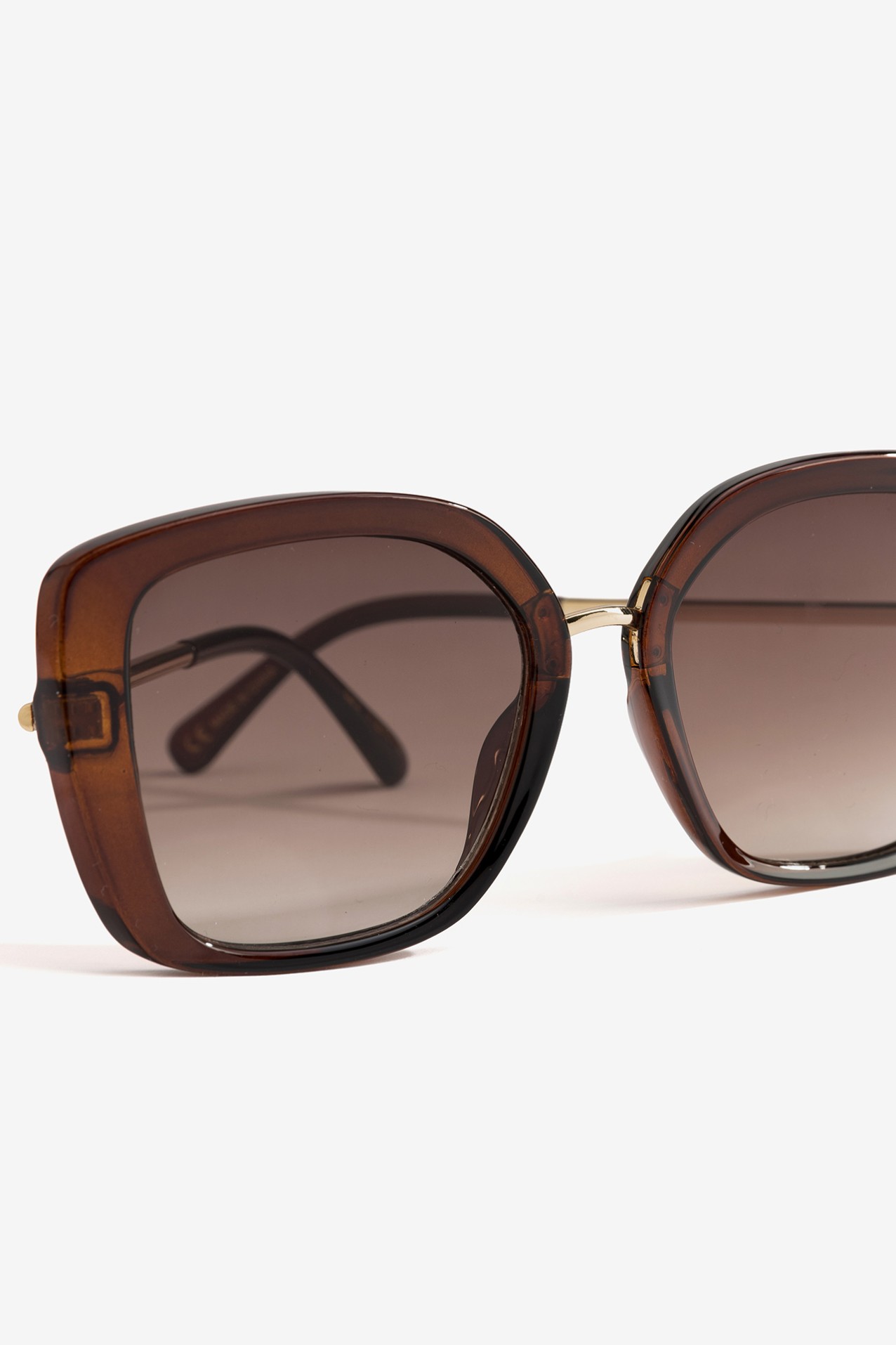 Brown Translucent Frame Sunglasses