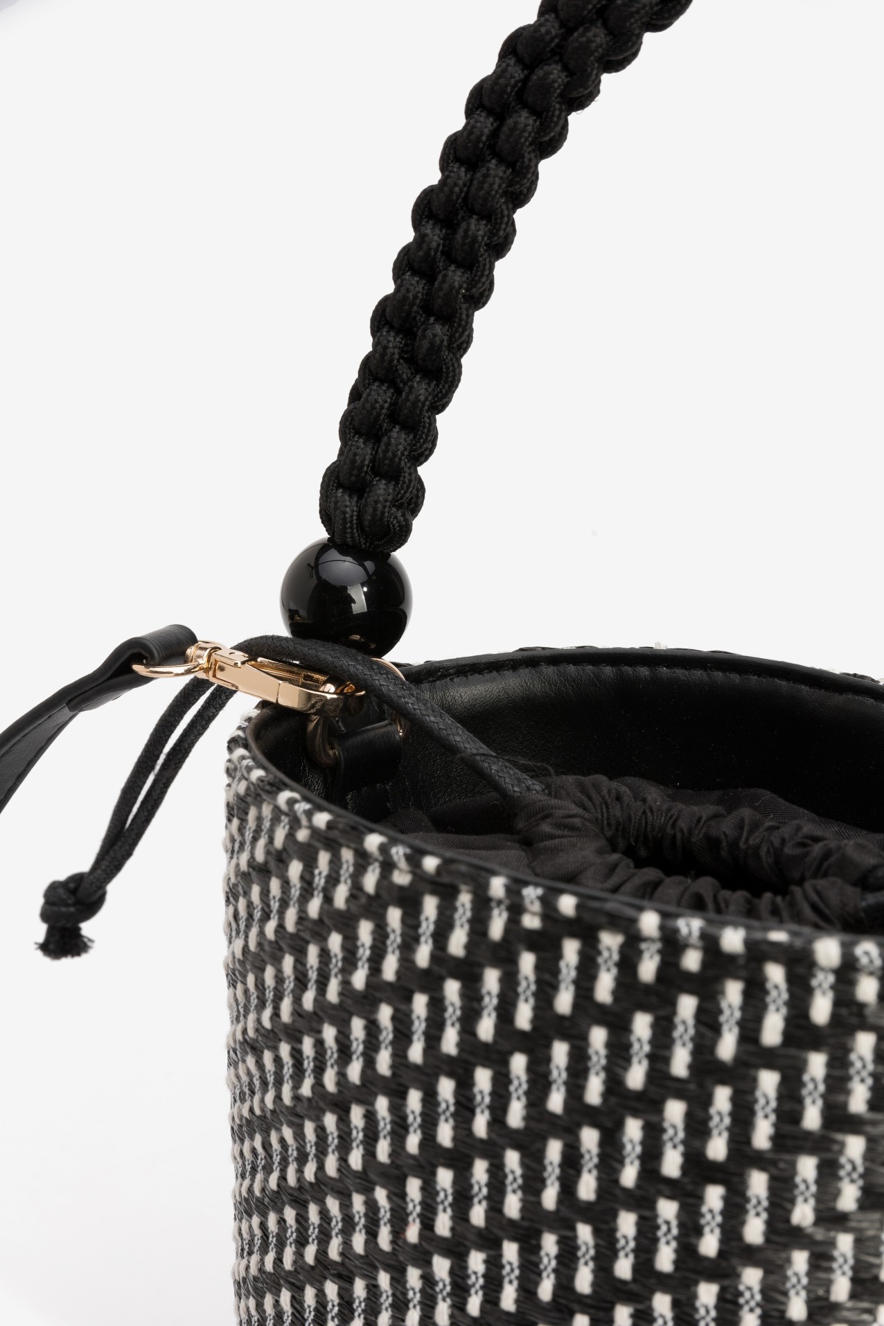 Black Bucket Braided Wallet