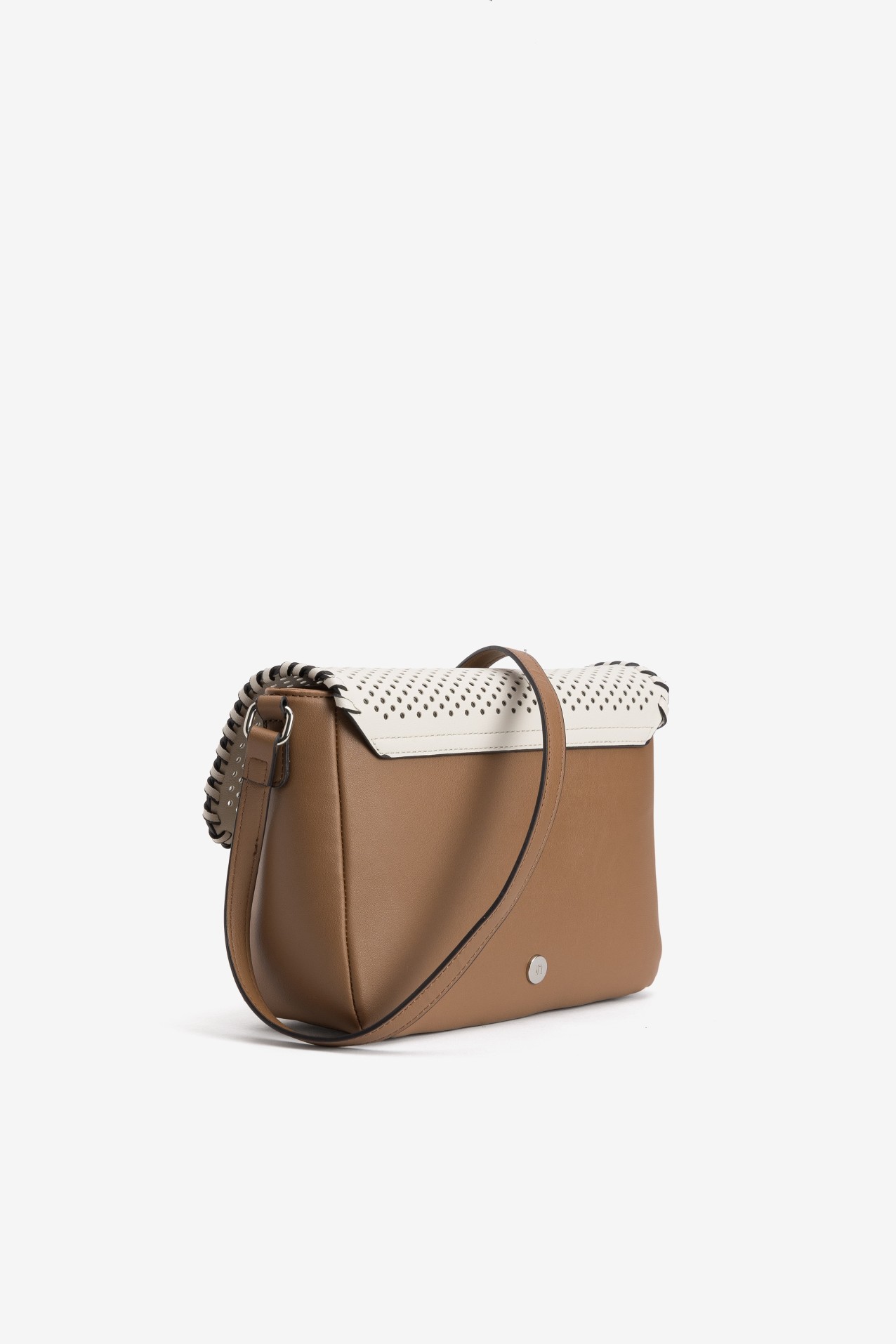 Two-Tone Perforated Wallet Bag