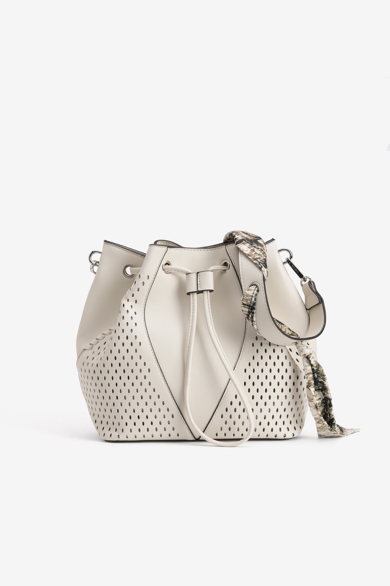 Bolso bucket color crudo
