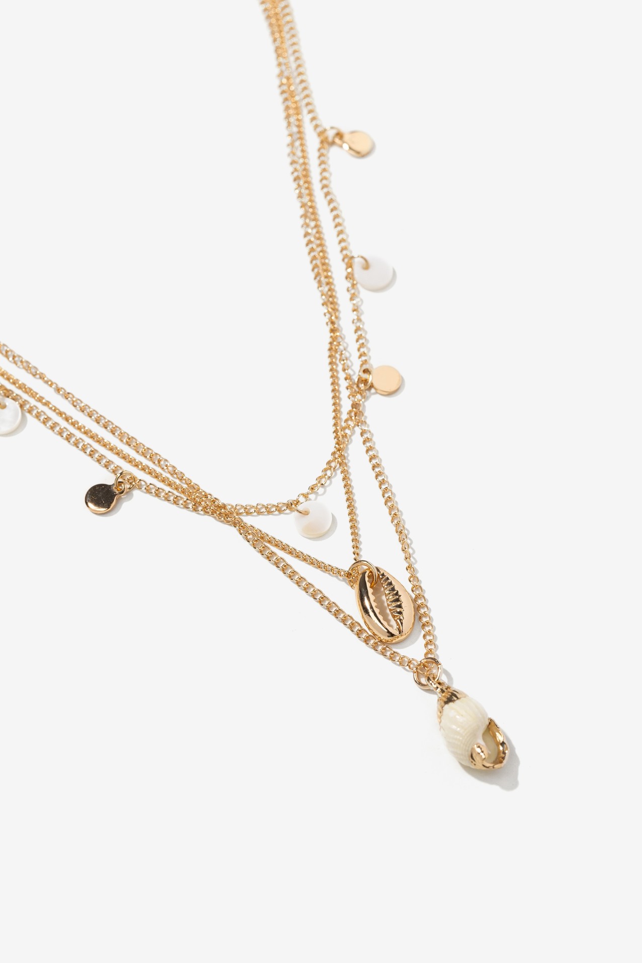 Gold Layered Shell Necklace