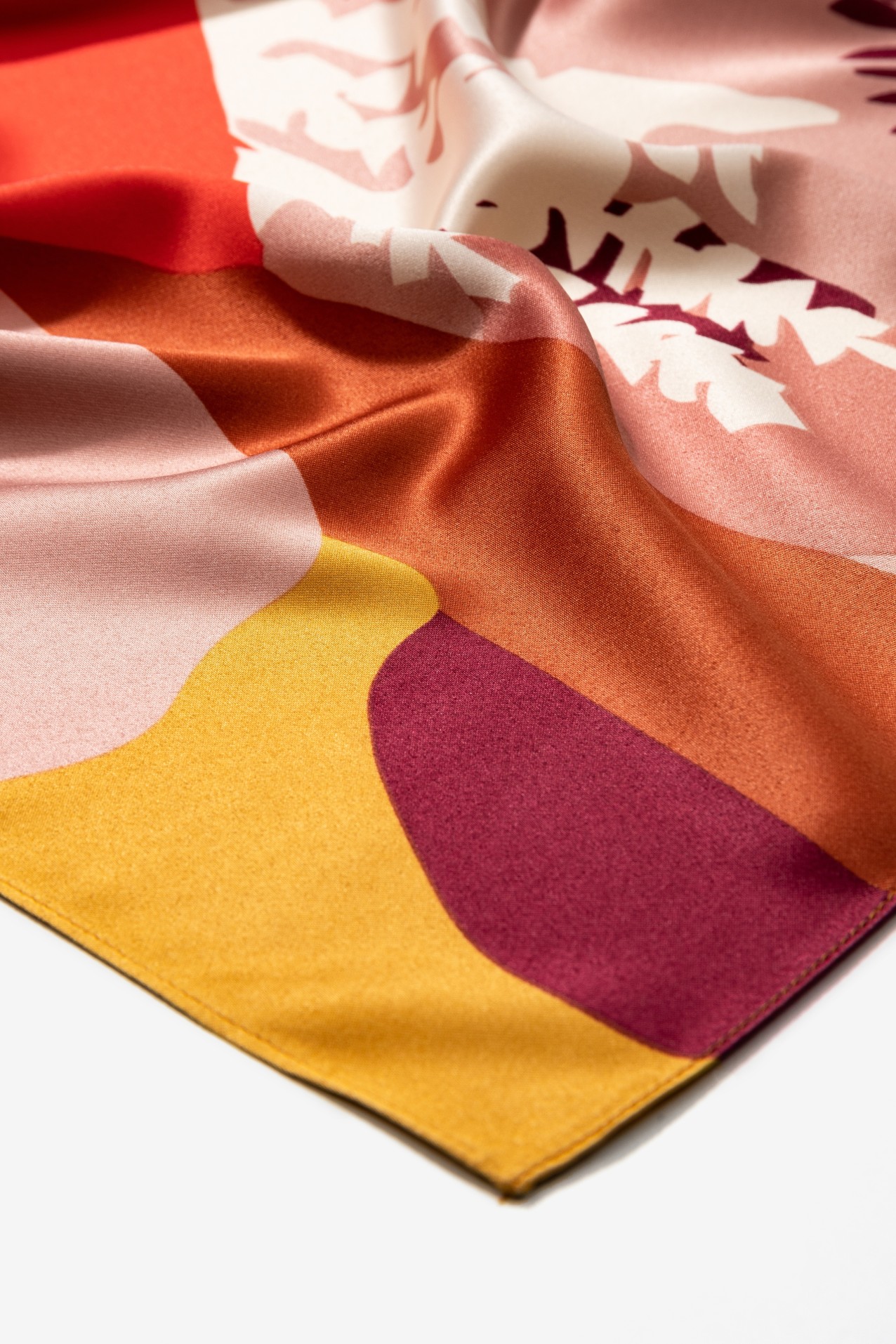 Red Patterned Statement Scarf
