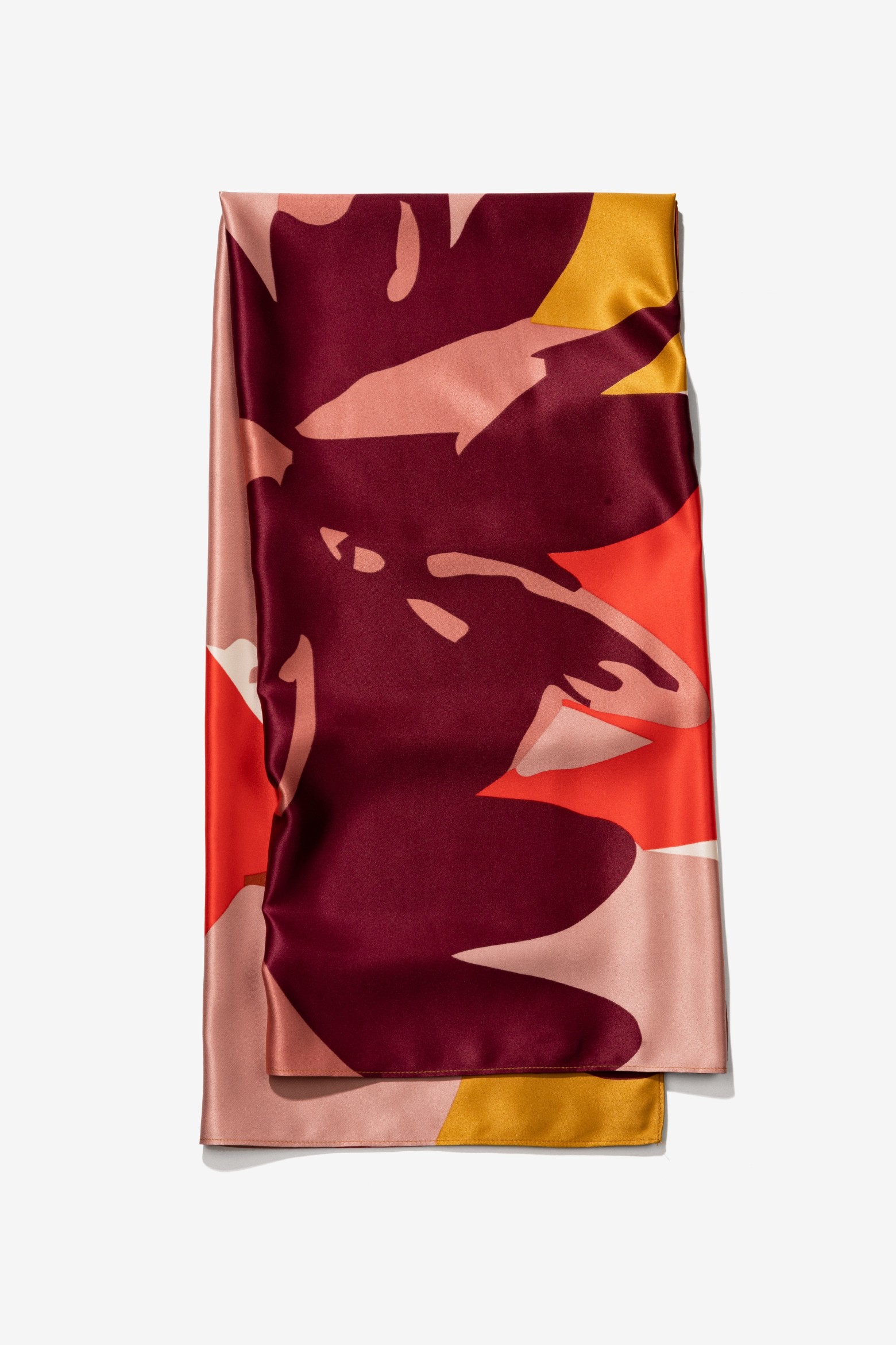 Red Patterned Statement Scarf