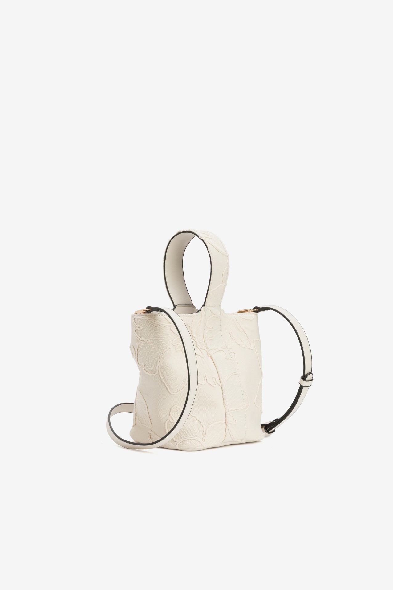 Beige Mini Embroidered Bag