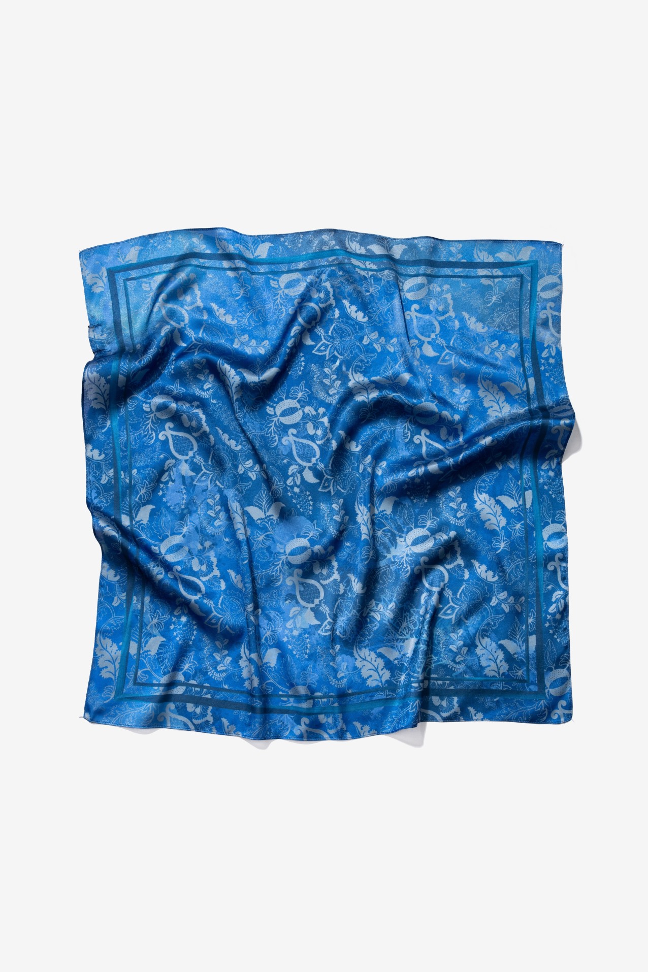 Blue Pattern Skinny Bandana