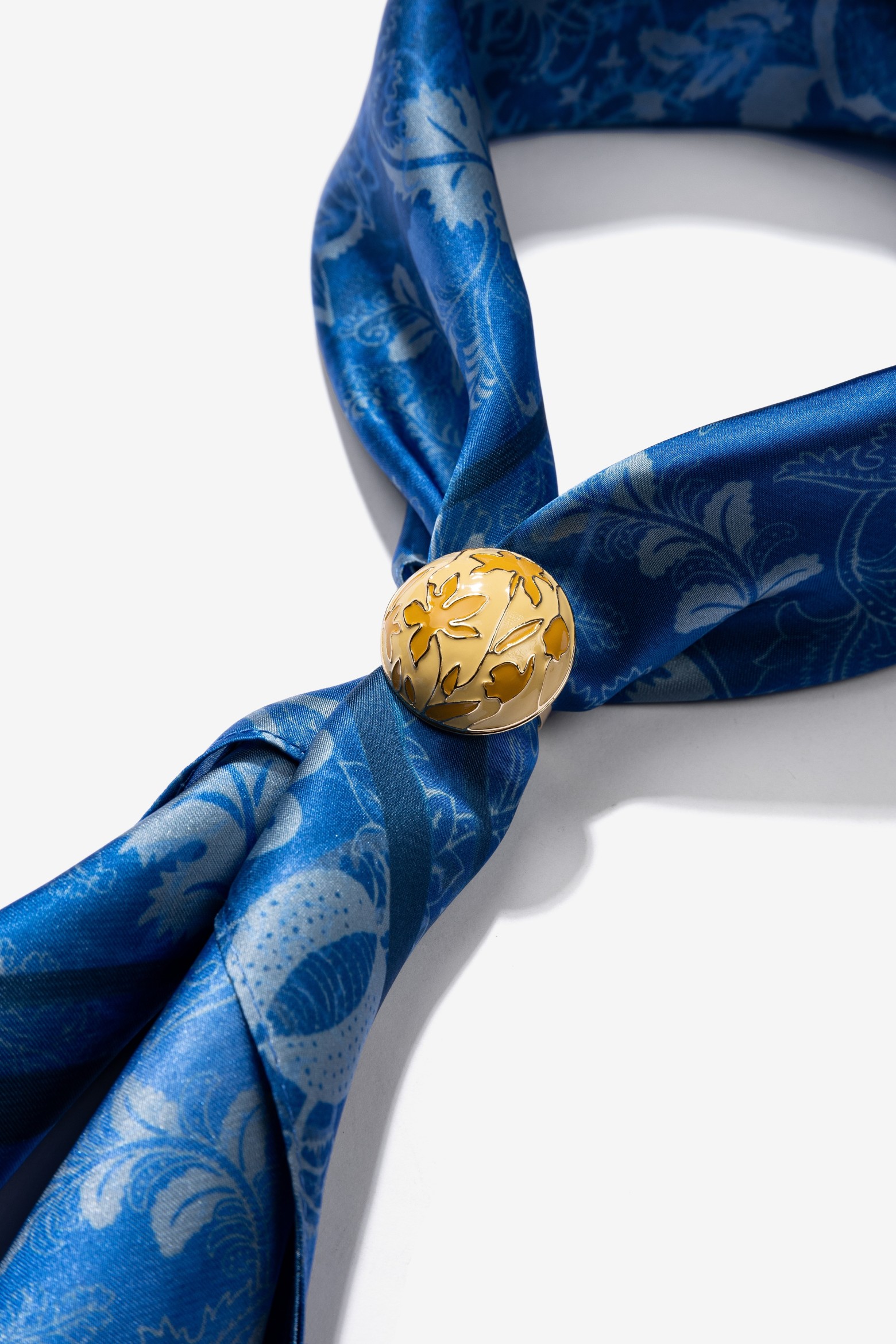 Blue Pattern Skinny Bandana