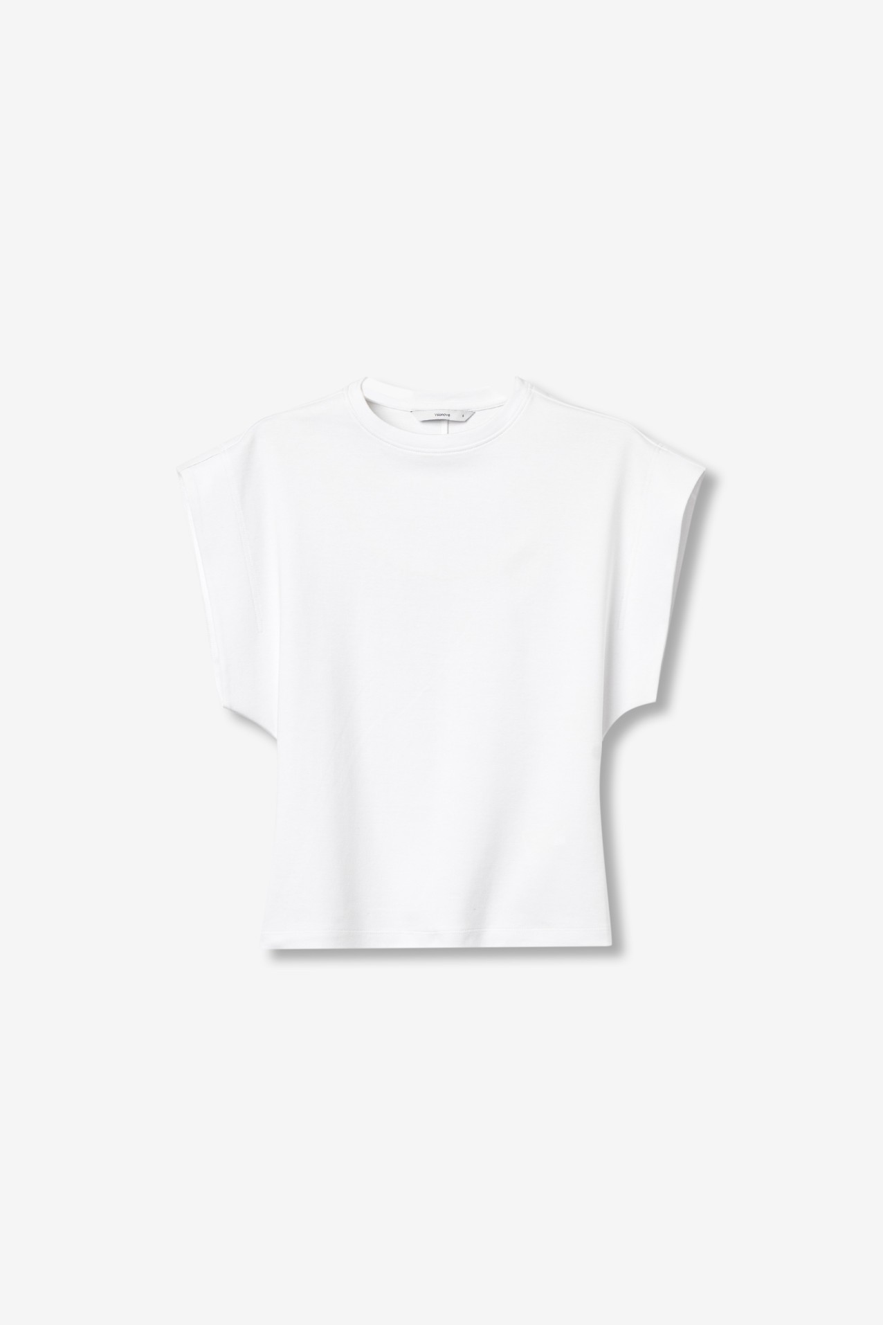 White Minimalist Straight T-shirt