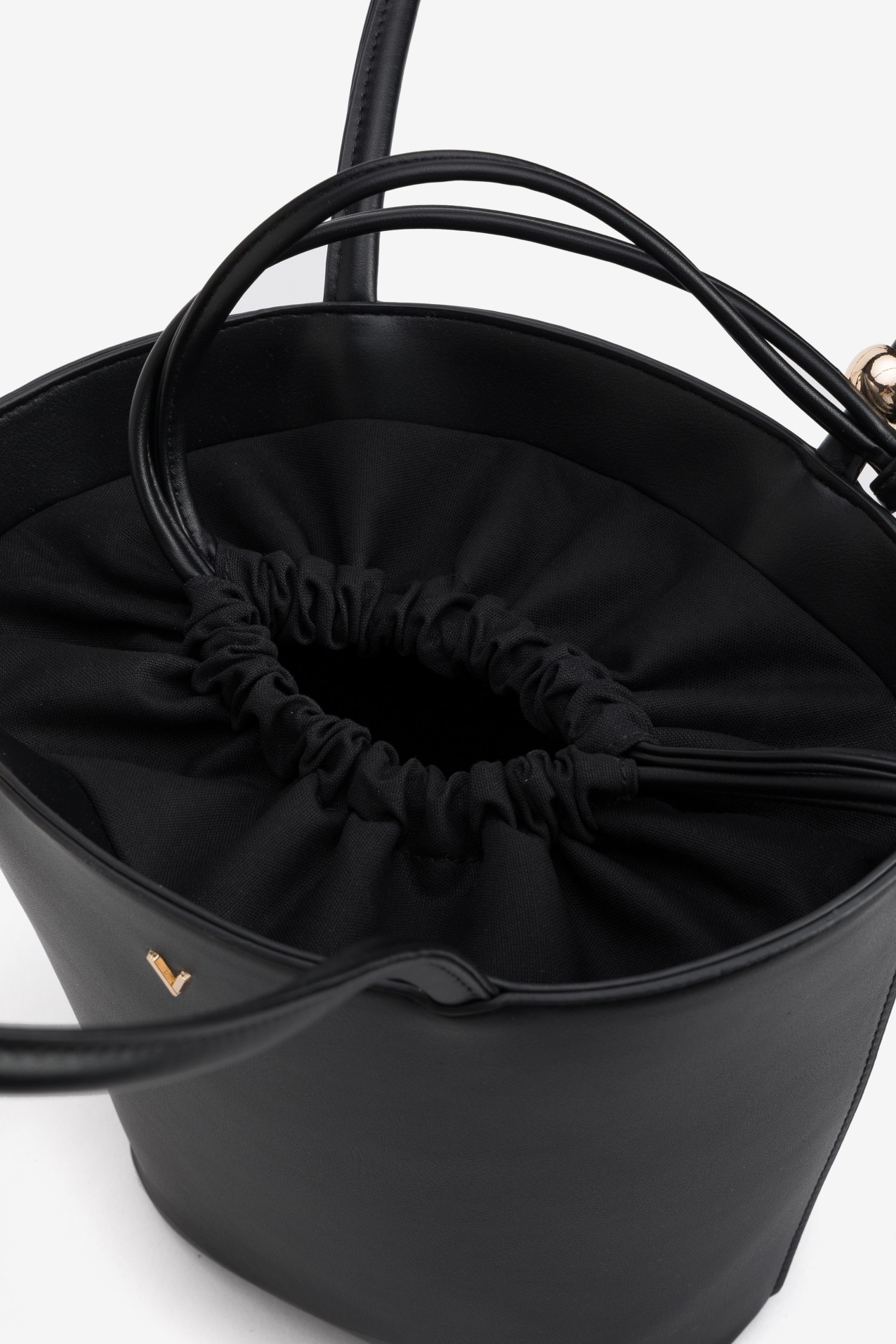 Black Bucket Shape Bag