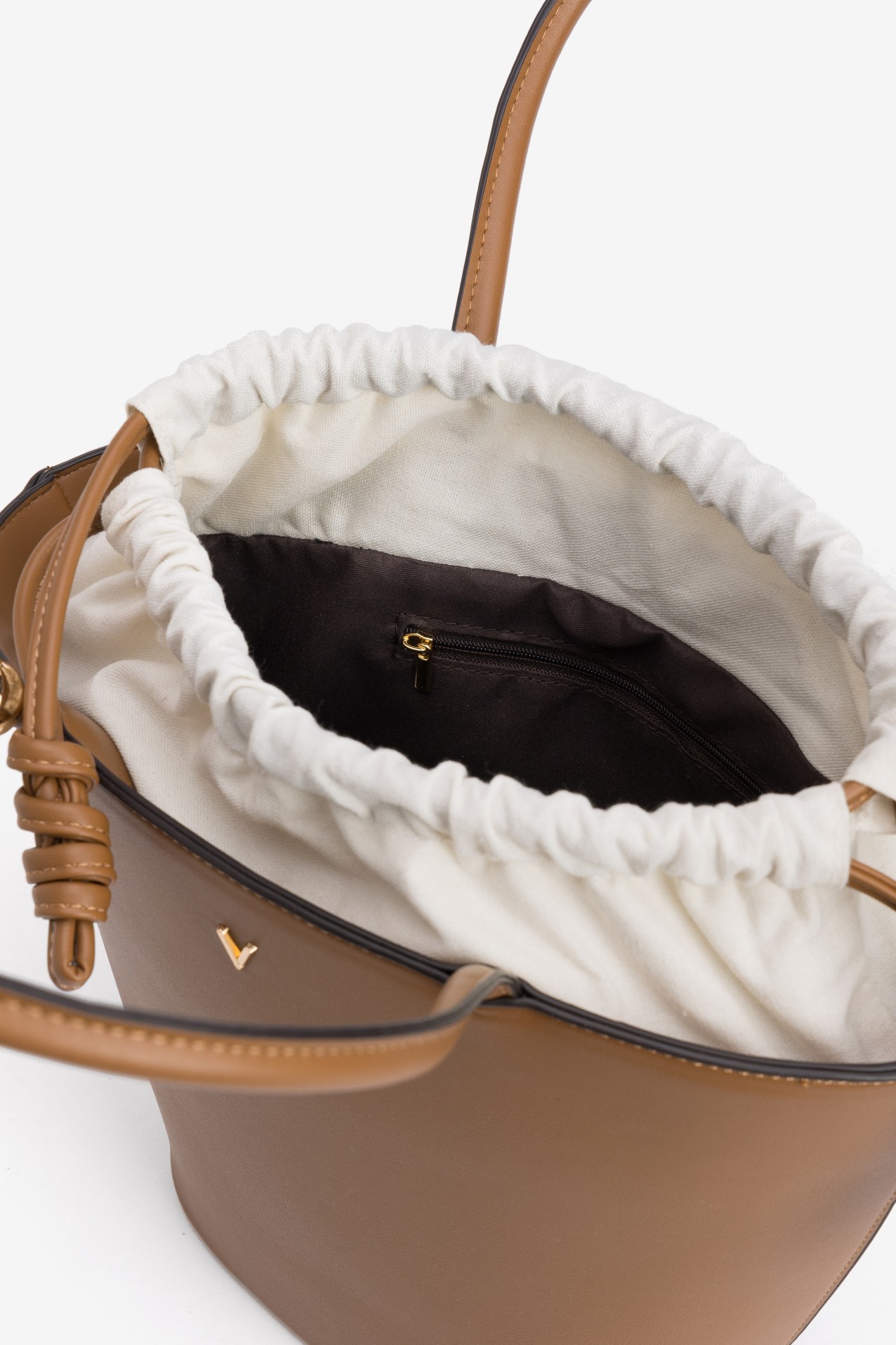 Brown Bucket Handbag