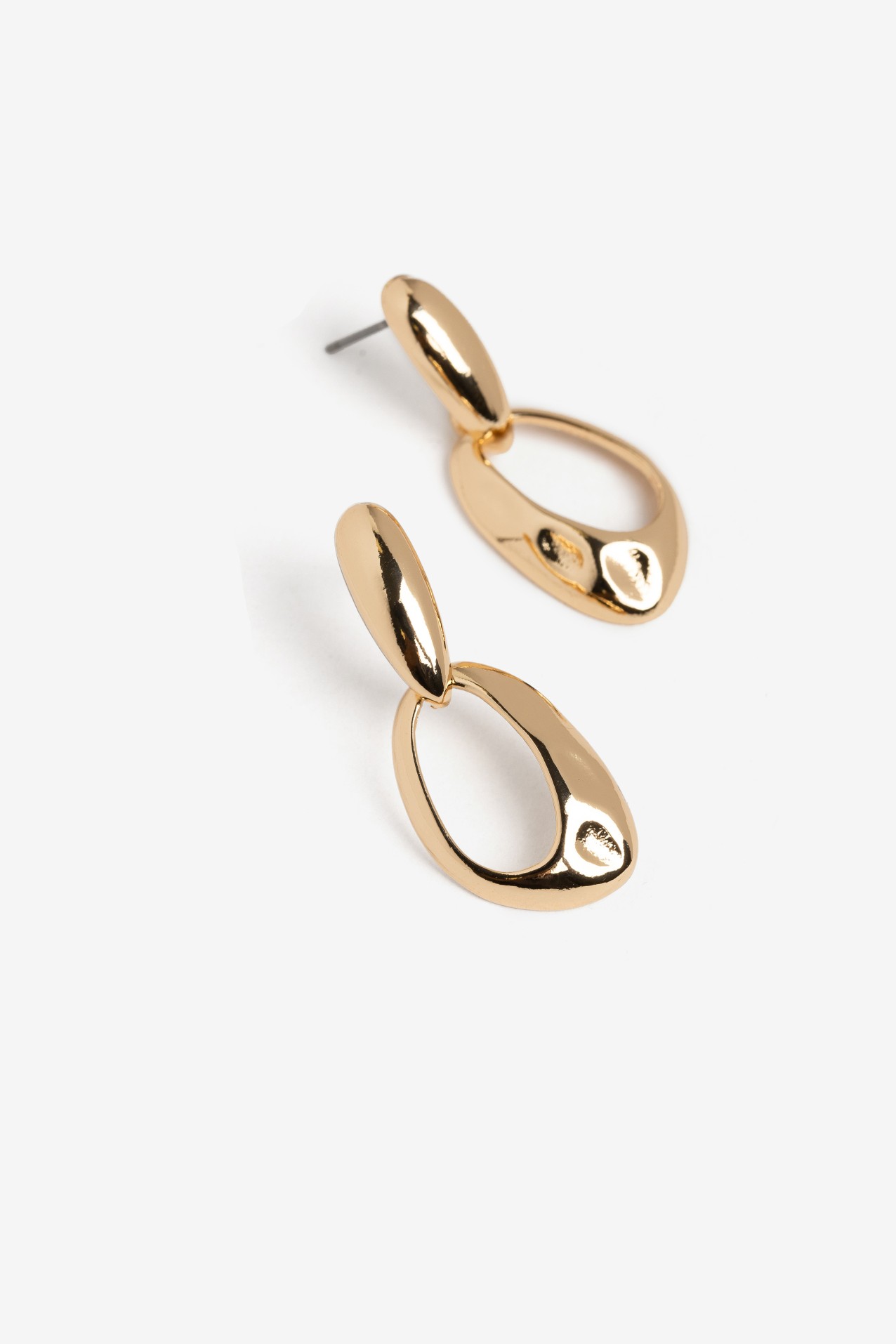 Gold Tone Chunky Earrings