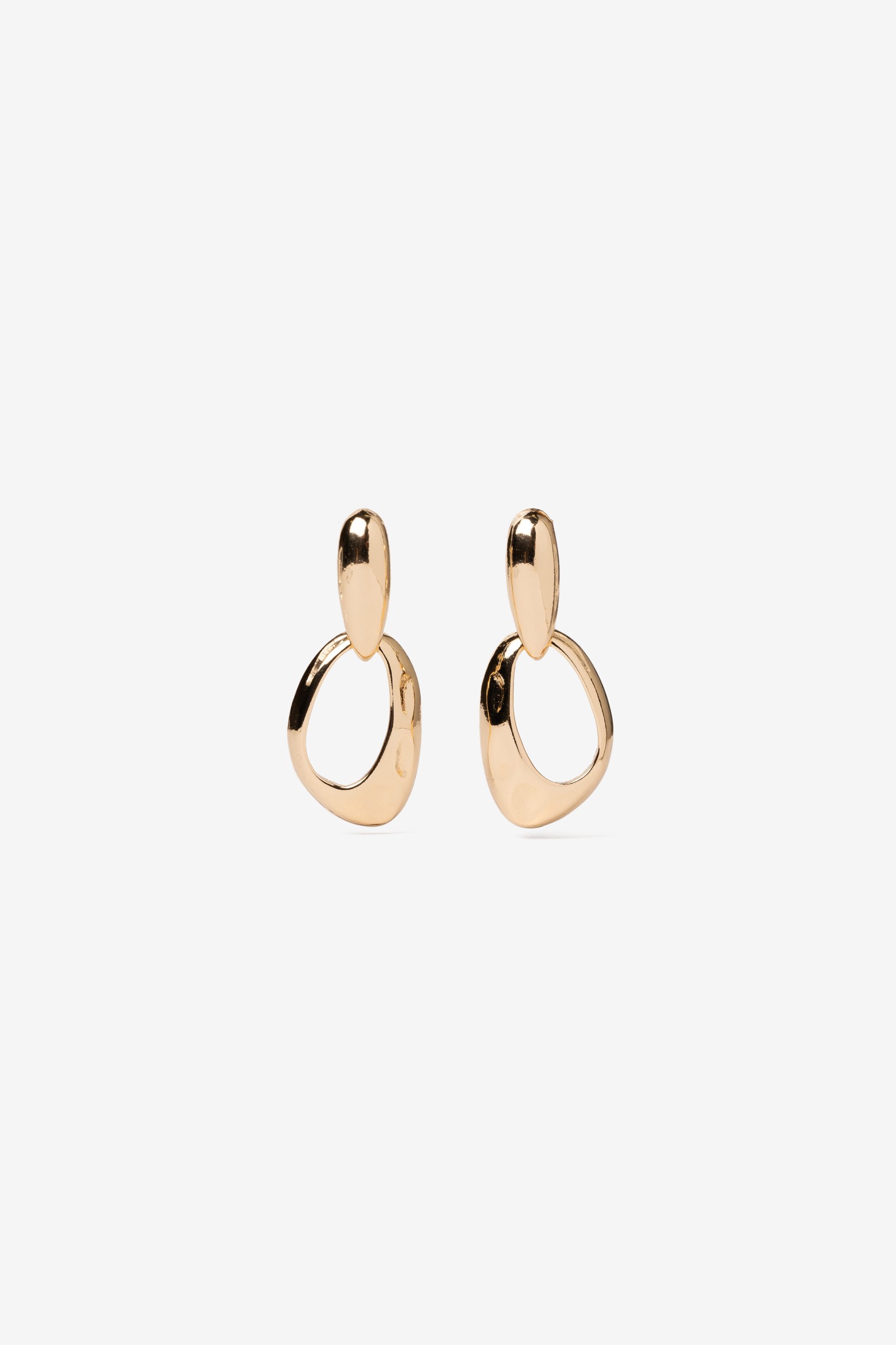 Gold Tone Chunky Earrings