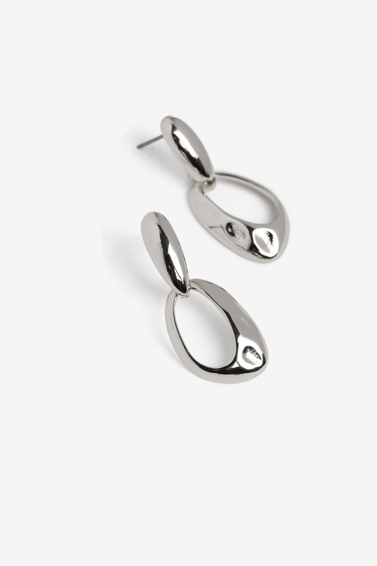 Minimal Irregular Silver Earrings