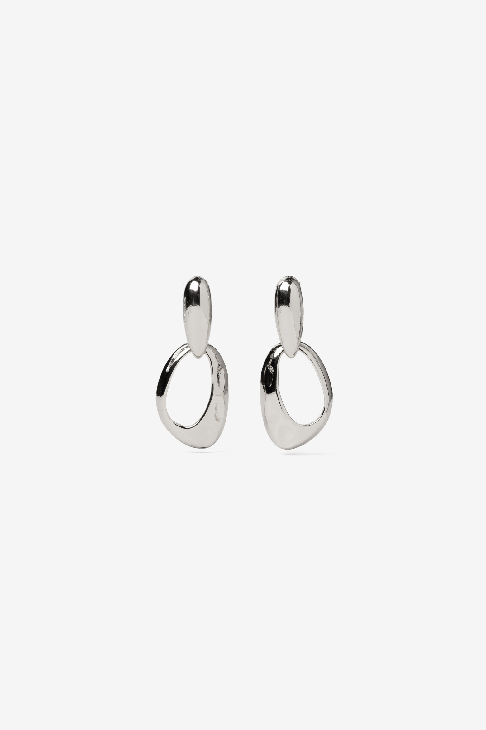 Minimal Irregular Silver Earrings