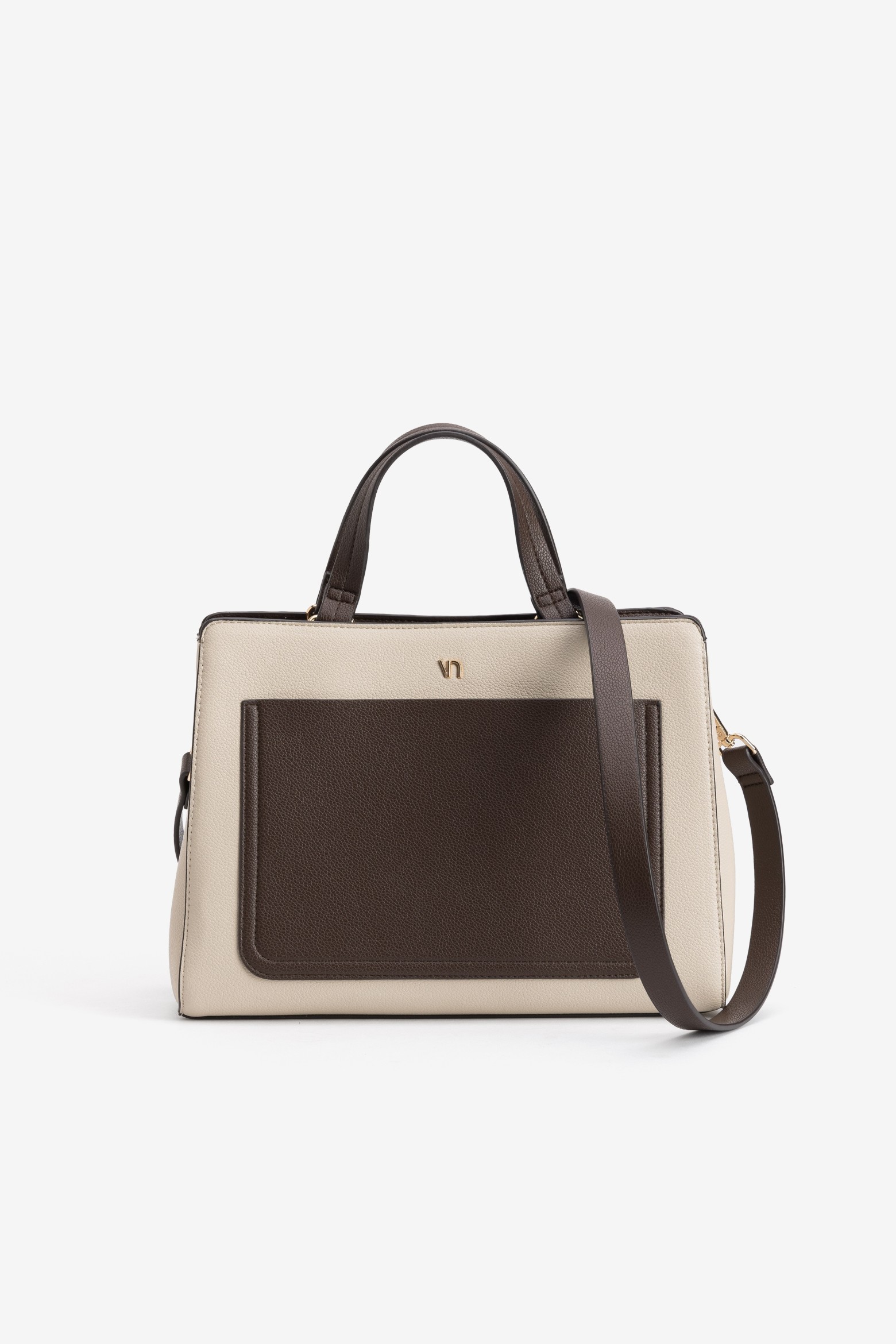 Beige Minimalist Shoulder Wallet
