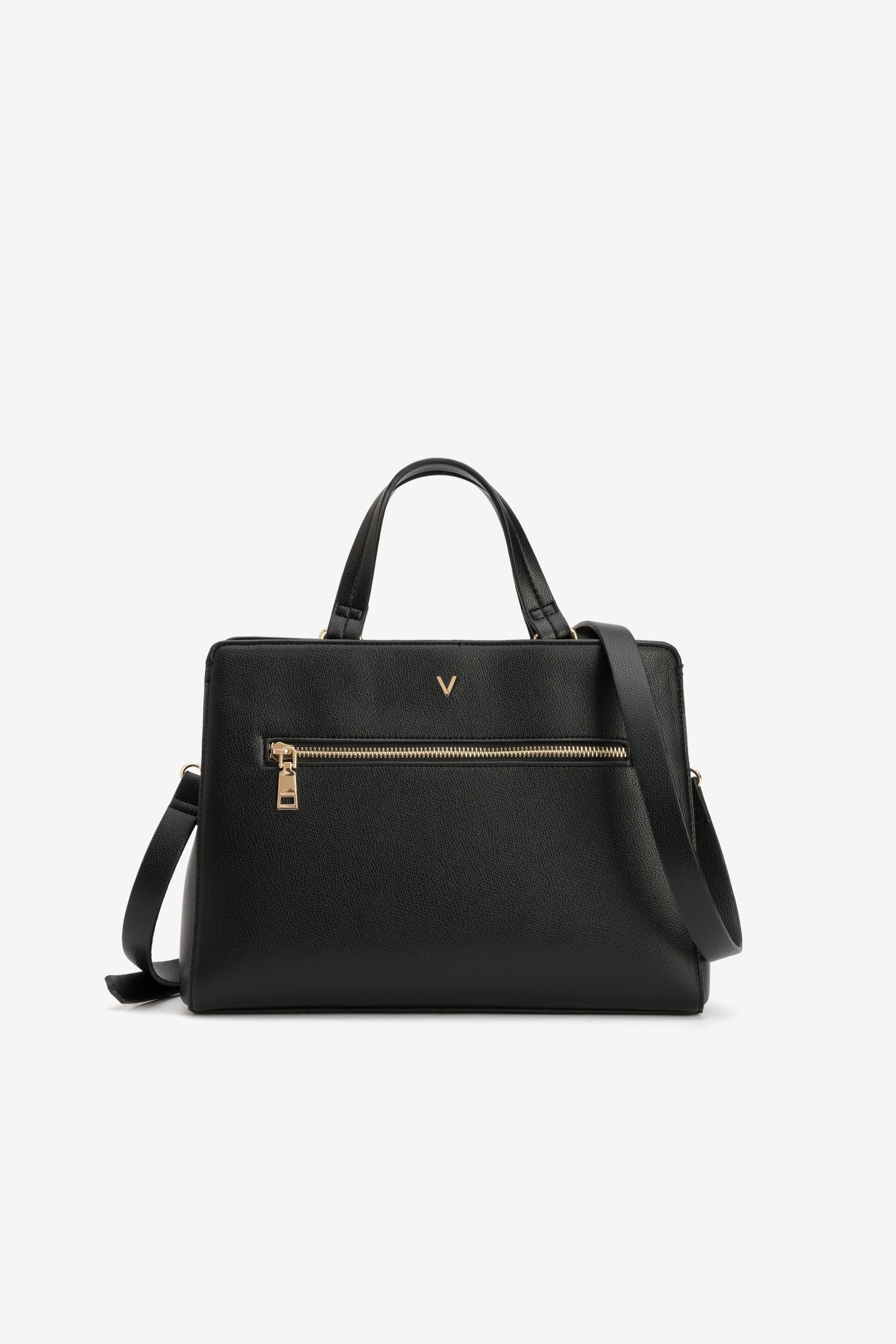 Black Handbag Gold Zipper