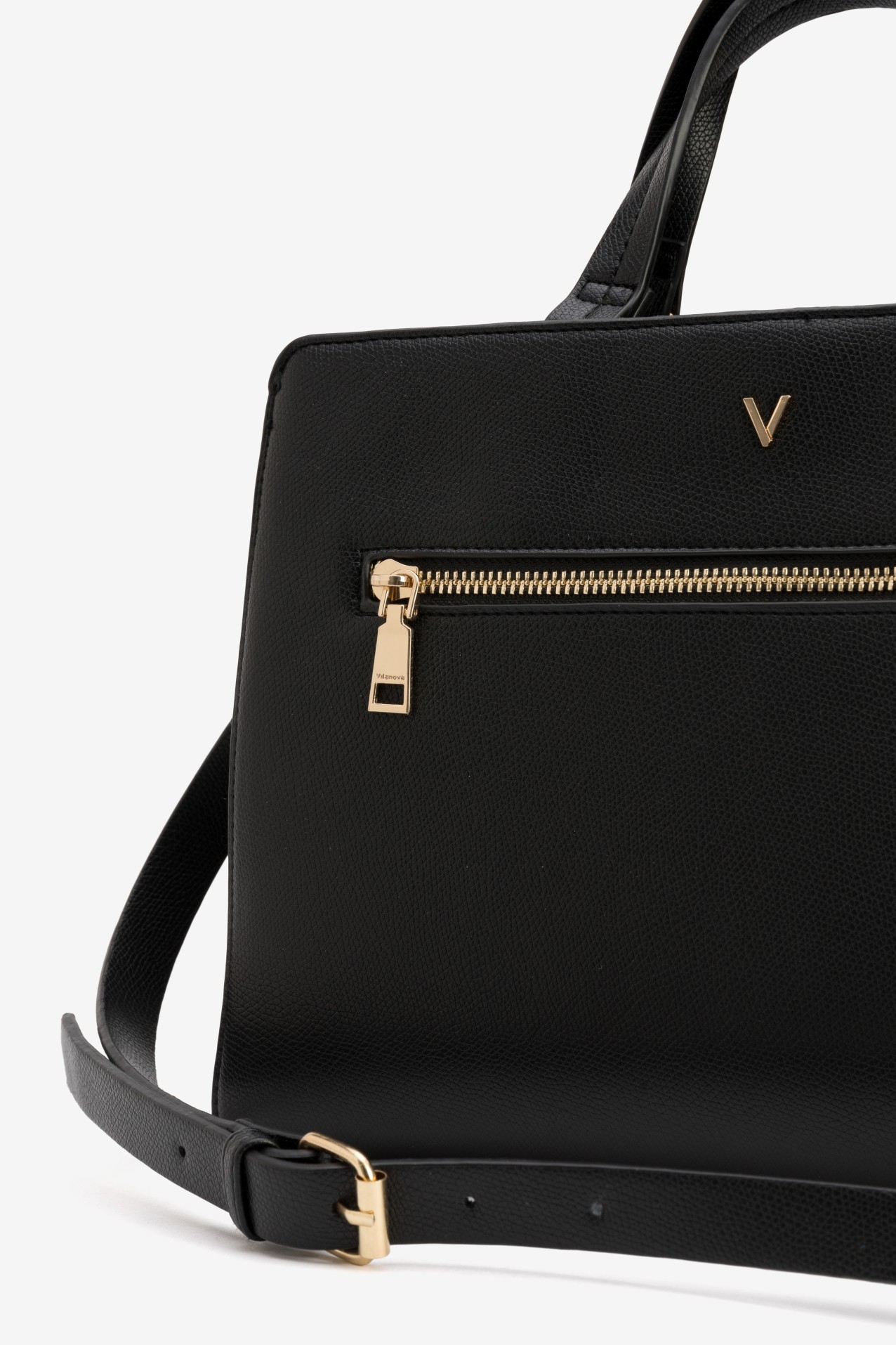 Black Handbag Gold Zipper