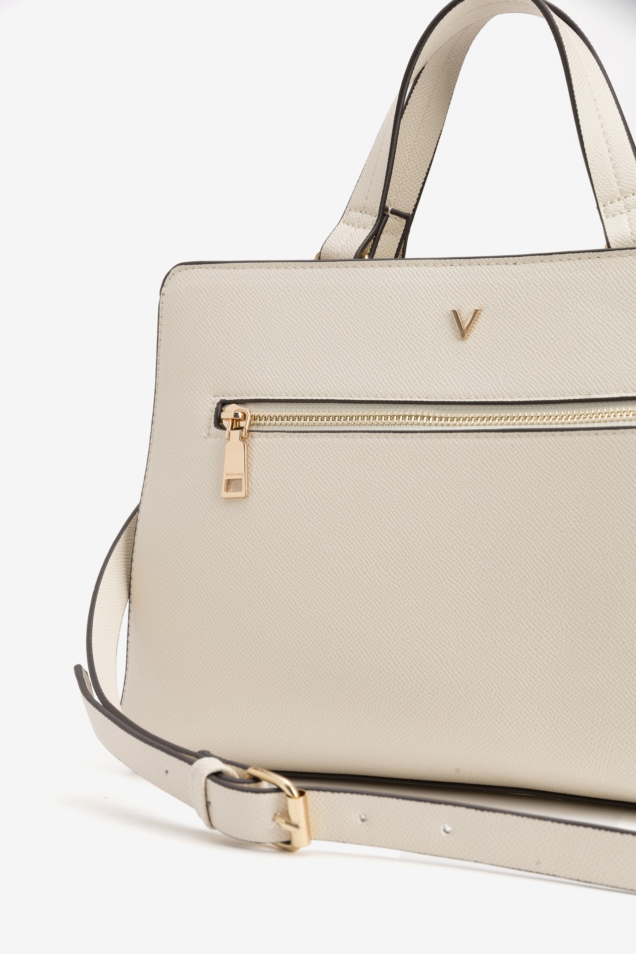 Beige Handbag with Strap