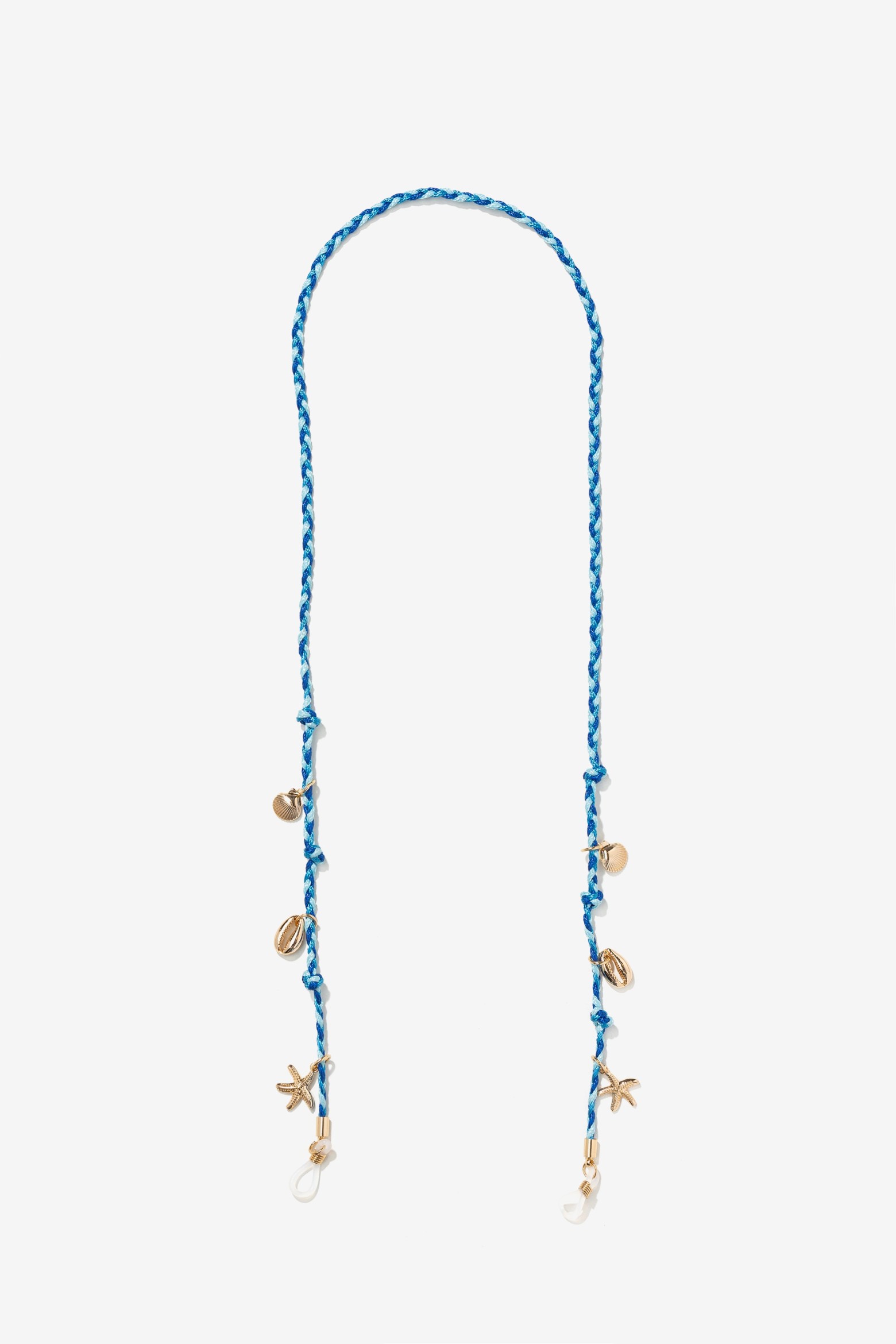 Blue Glasses Chain with Charms