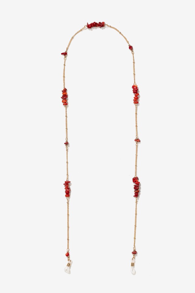 Red Glasses Chain Accessory