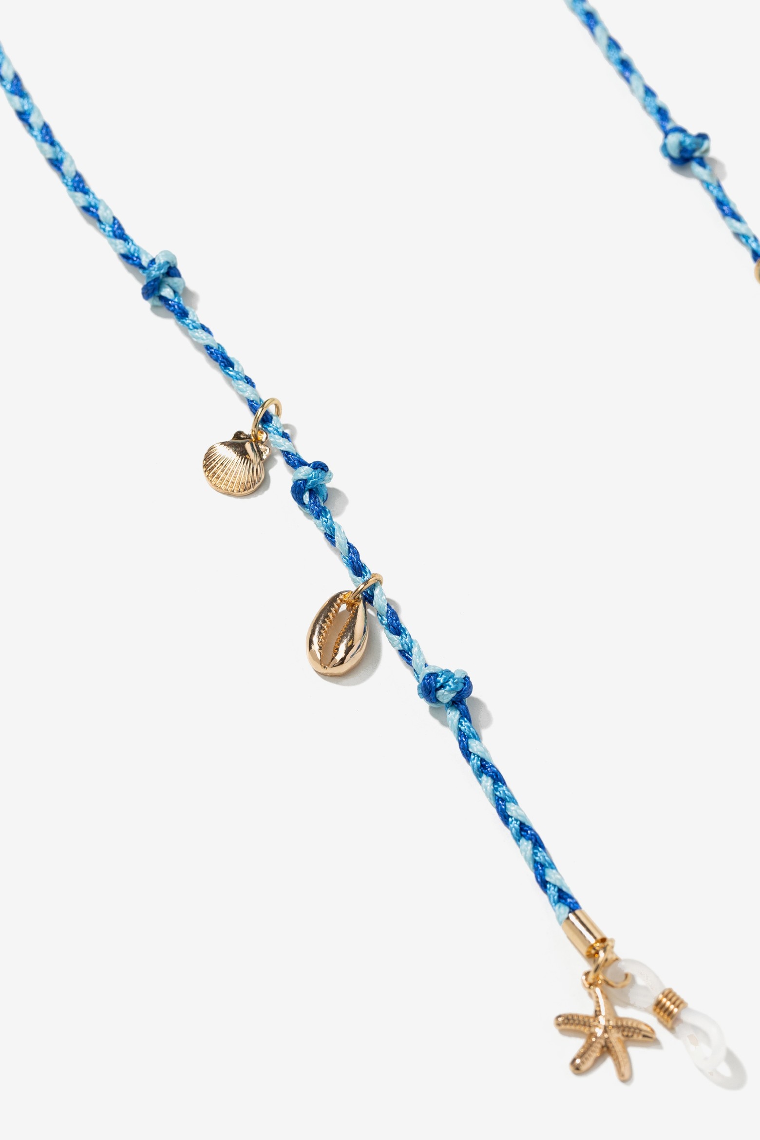 Blue Glasses Chain with Charms